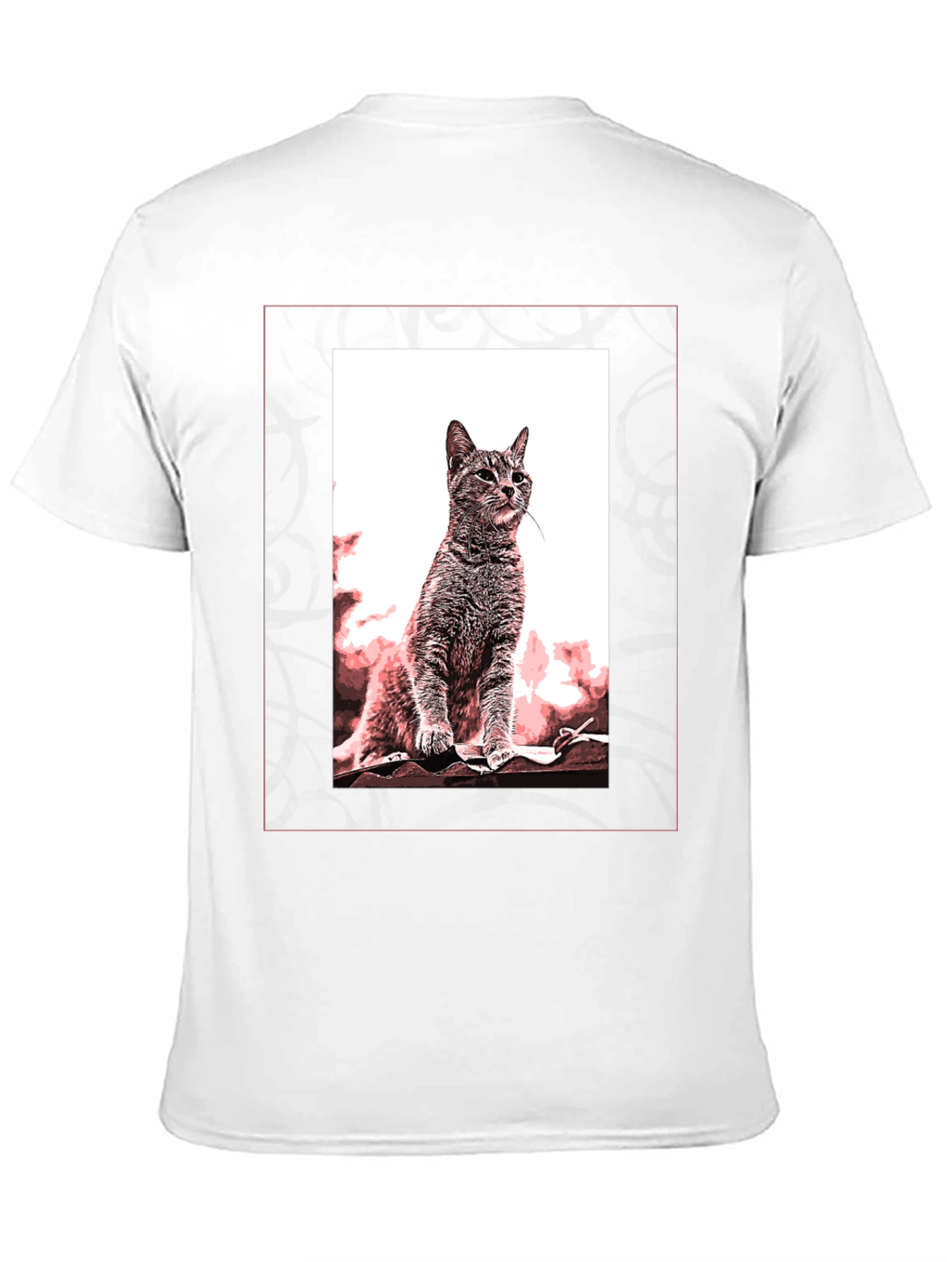 Cat Art Graphic Black T-Shirt