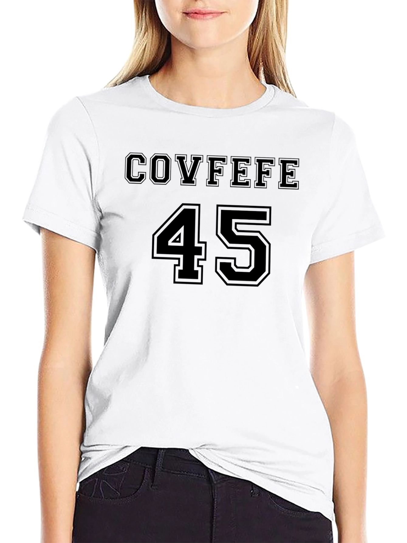 COVFEFE 45 Mens Black Graphic T-Shirt