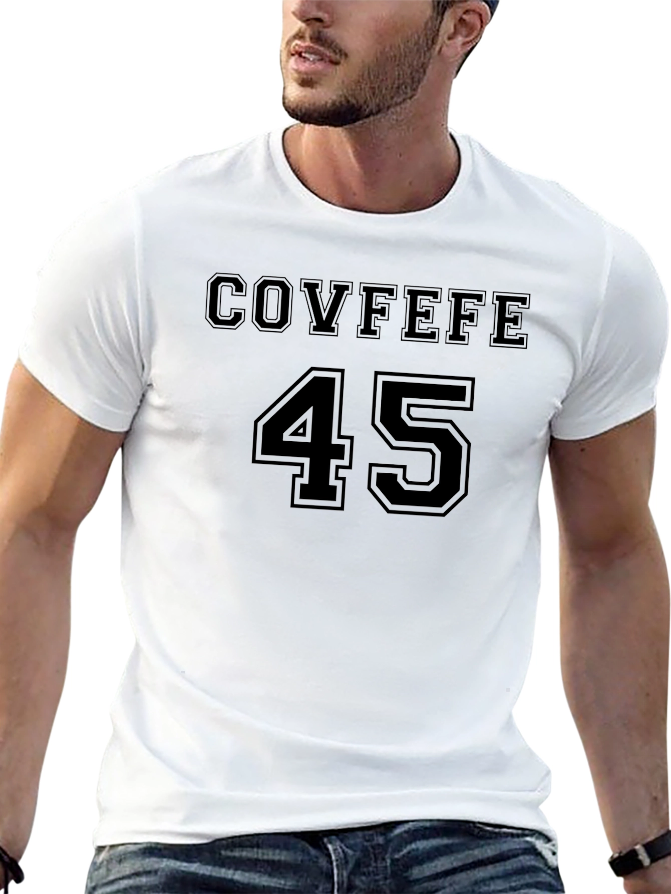 COVFEFE 45 Mens Black Graphic T-Shirt