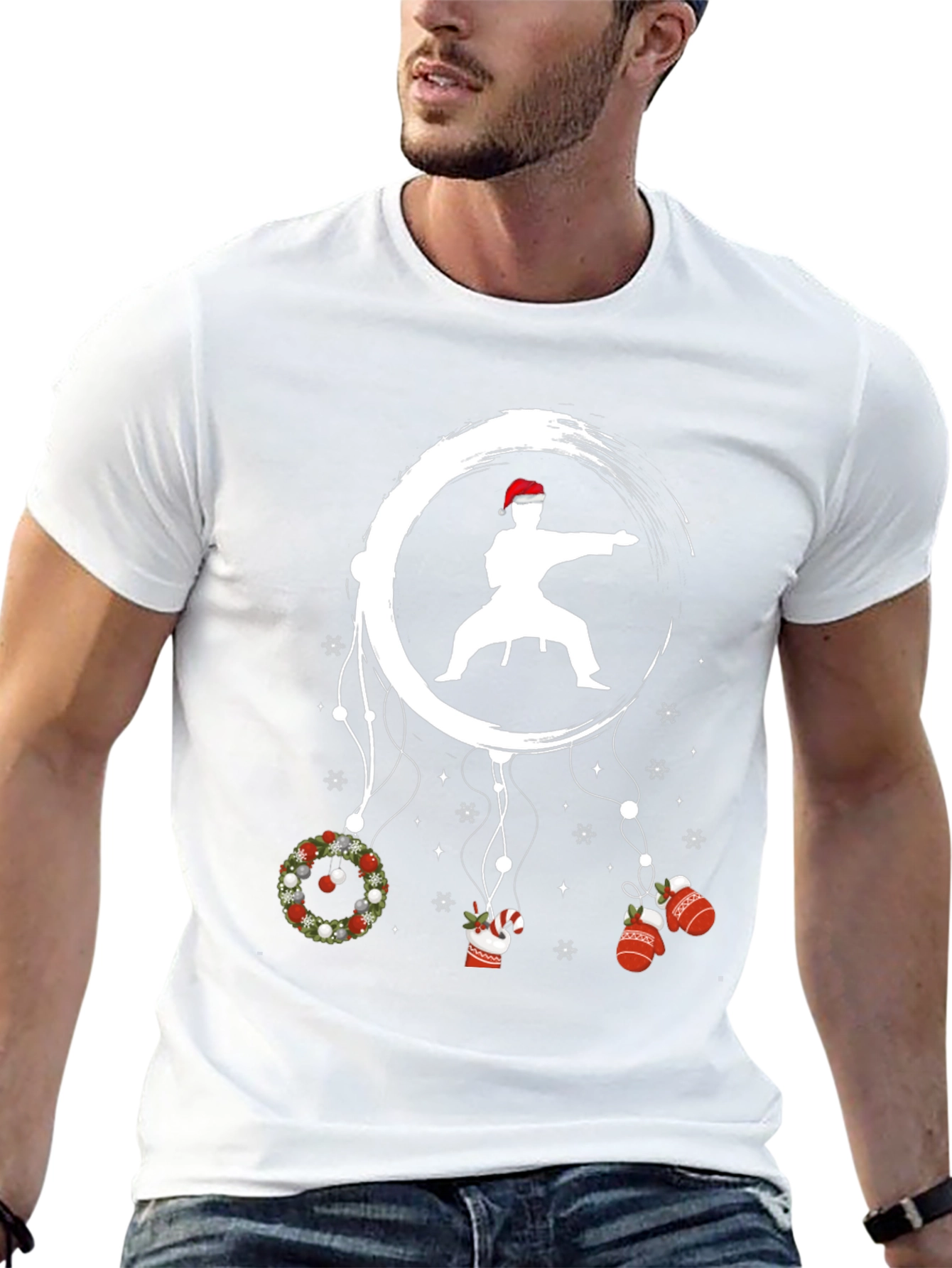 Christmas Karate Graphic Tee - Holiday Martial Arts Shirt