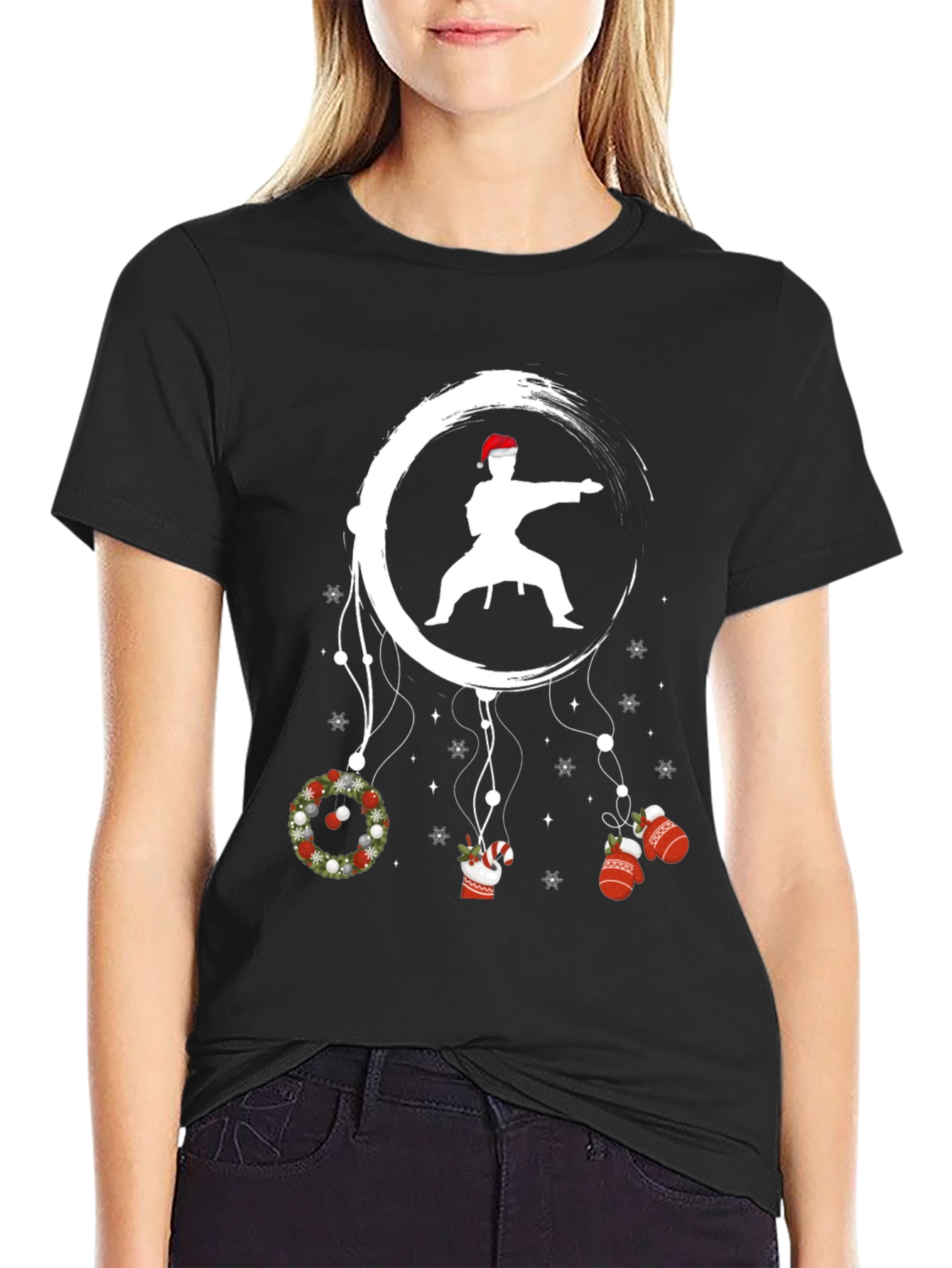 Christmas Karate Graphic Tee - Holiday Martial Arts Shirt