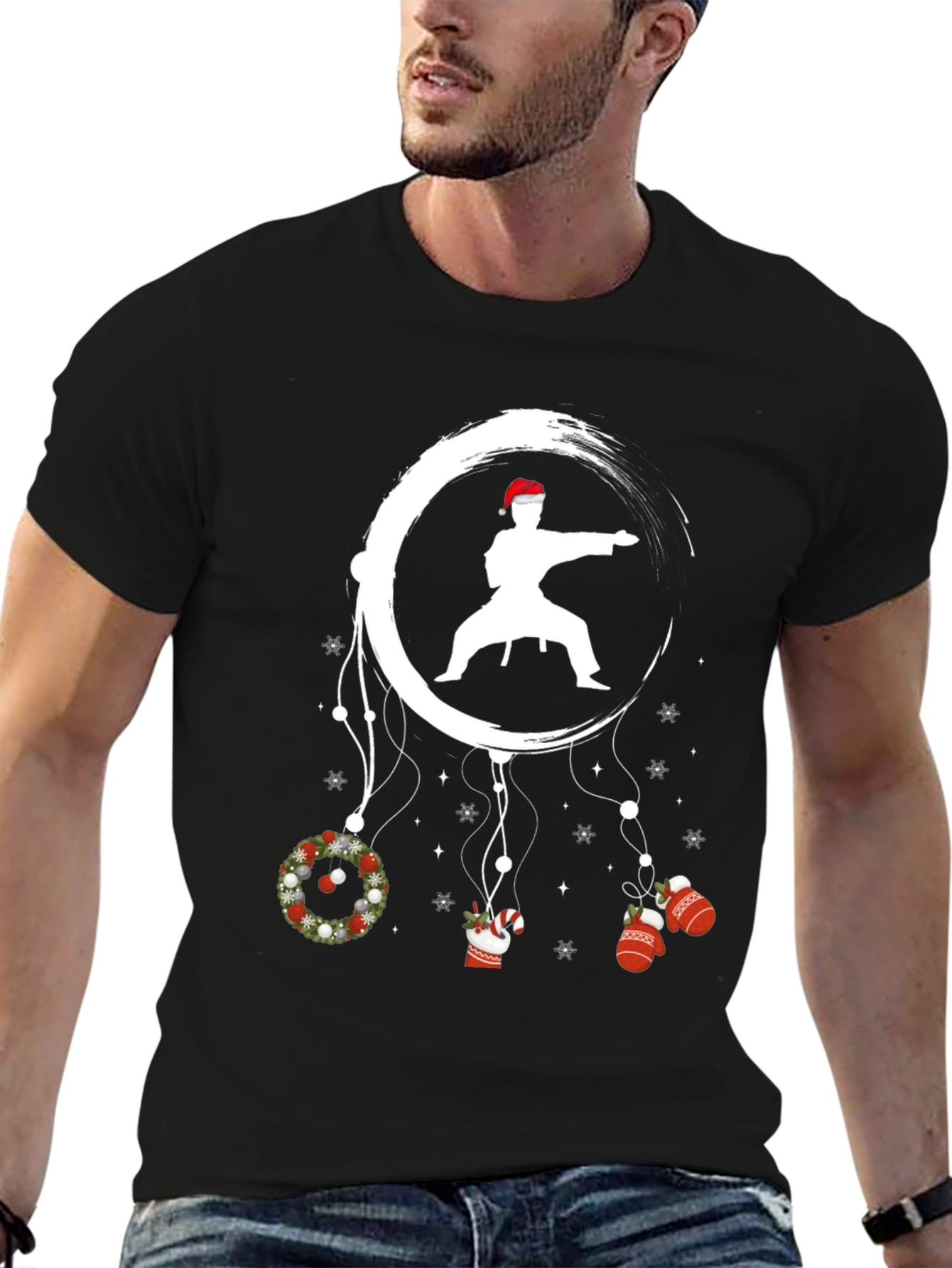 Christmas Karate Graphic Tee - Holiday Martial Arts Shirt