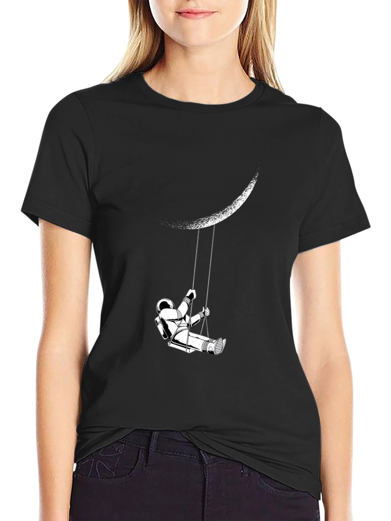 Astronaut Moon Swing Graphic T-Shirt