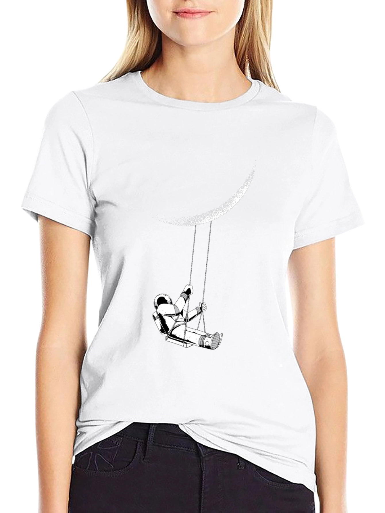 Astronaut Moon Swing Graphic T-Shirt