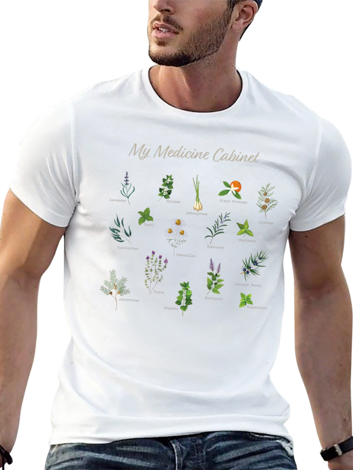 Herbal Medicine Cabinet Black Graphic T-Shirt