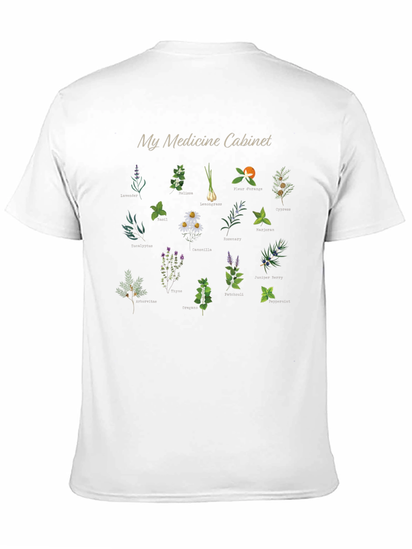 Herbal Medicine Cabinet Black Graphic T-Shirt