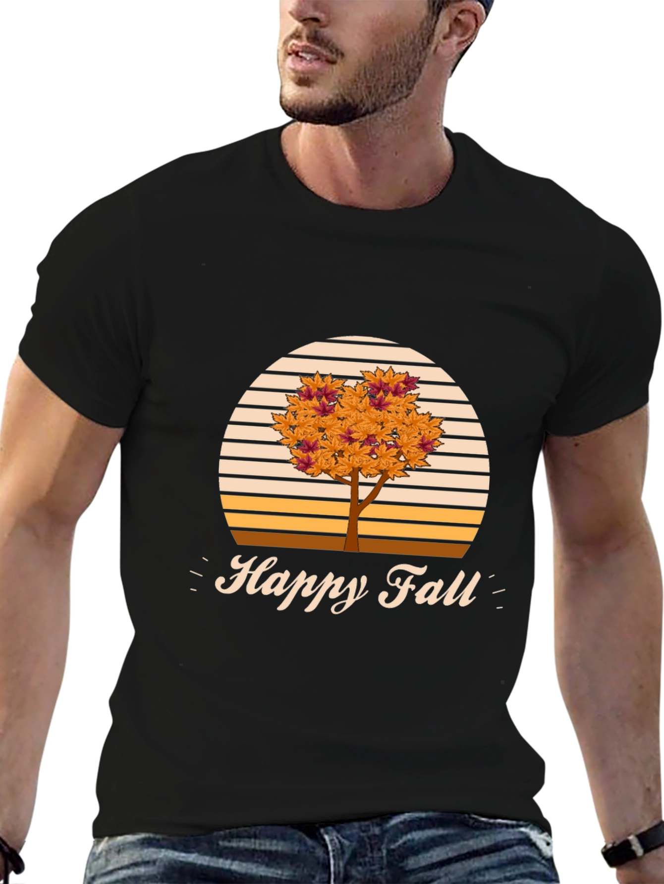 Happy Fall T-Shirt - Autumn Tree Design