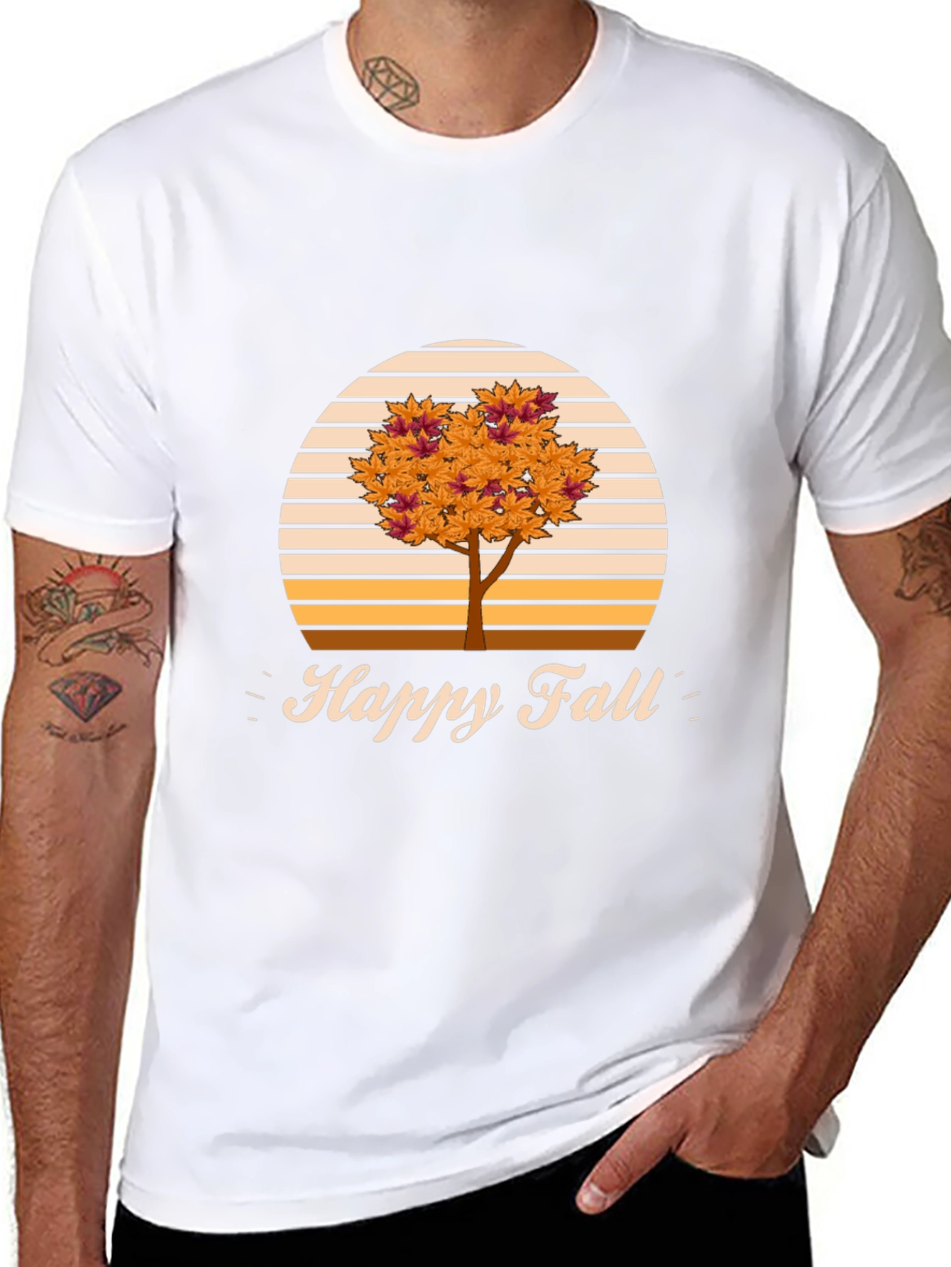 Happy Fall T-Shirt - Autumn Tree Design