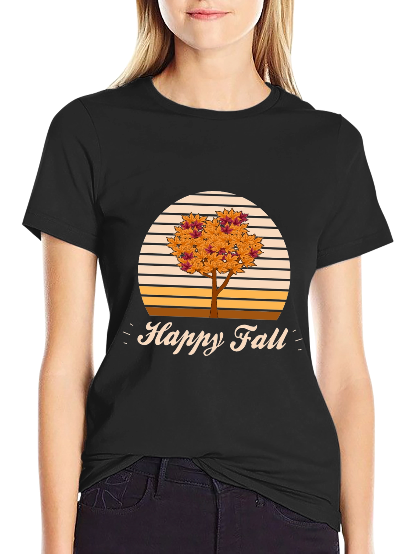Happy Fall T-Shirt - Autumn Tree Design