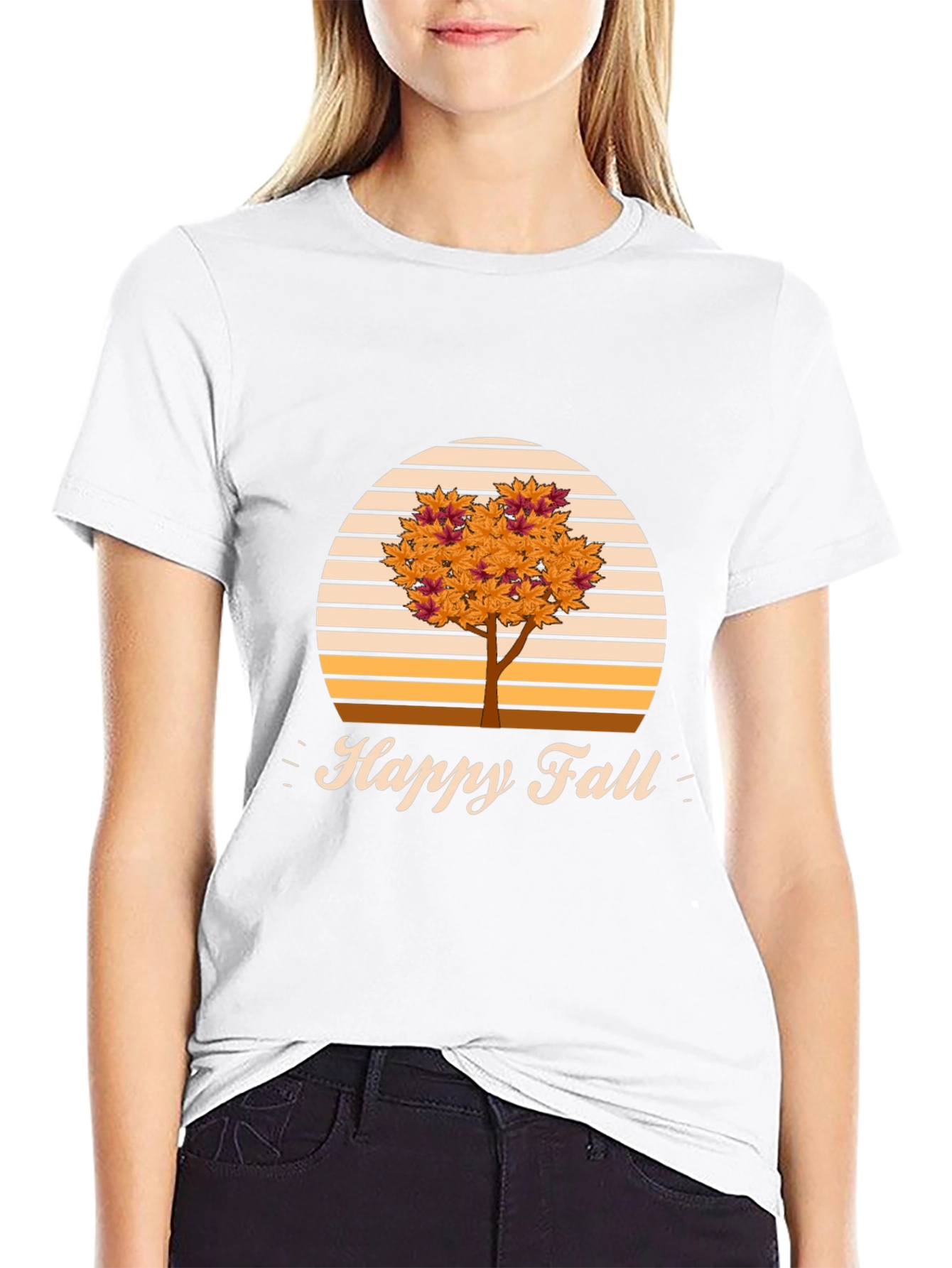 Happy Fall T-Shirt - Autumn Tree Design