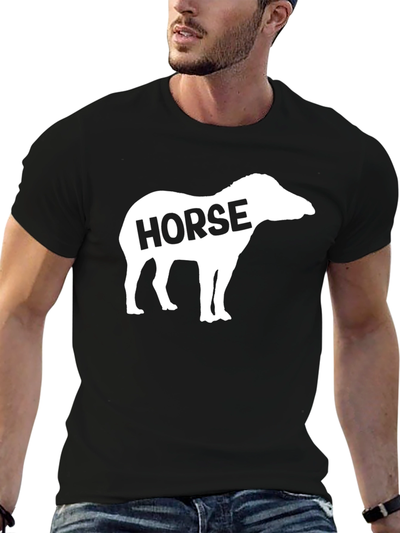 Horse Silhouette T-Shirt - Funny Animal Tee