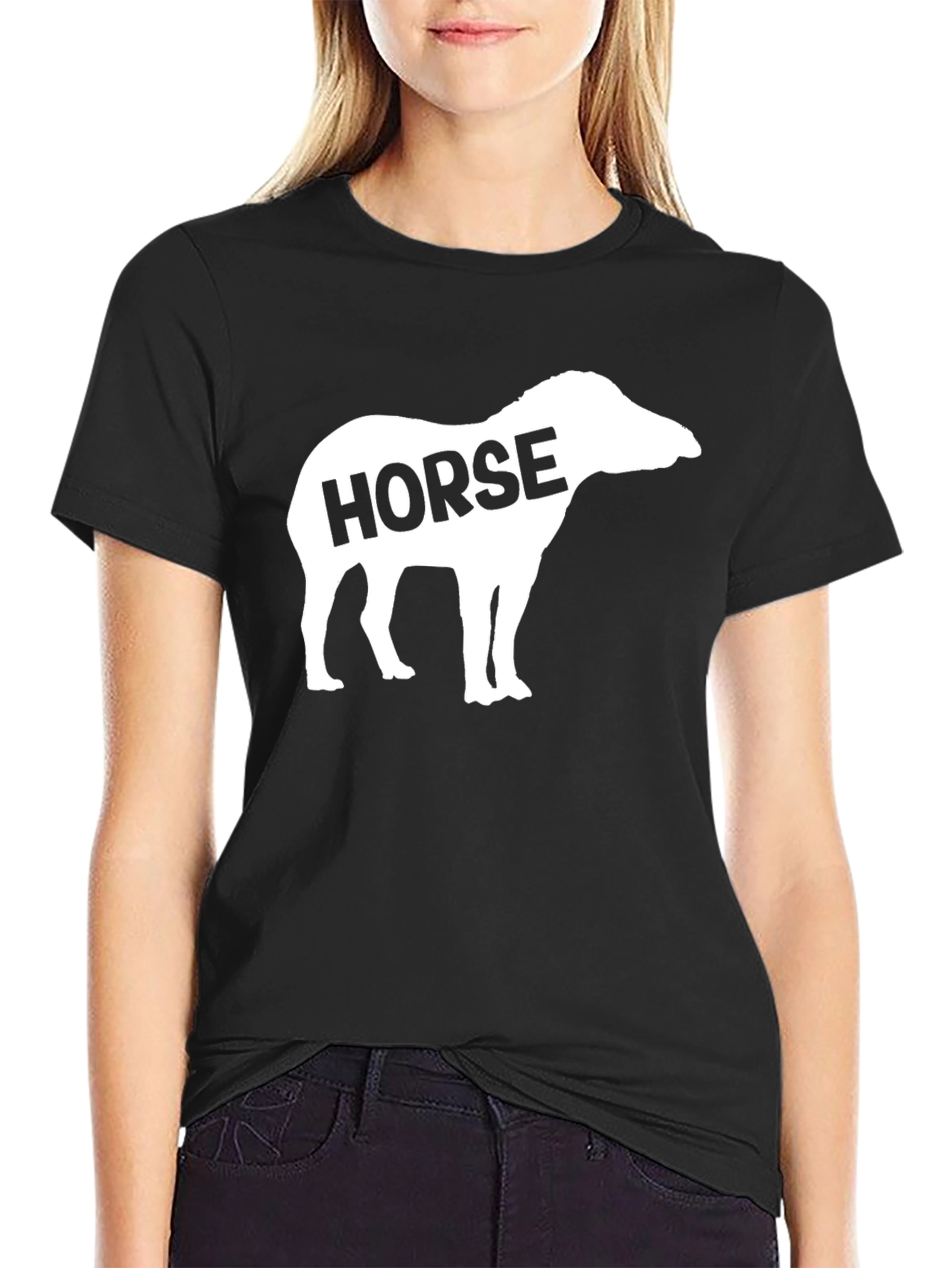 Horse Silhouette T-Shirt - Funny Animal Tee