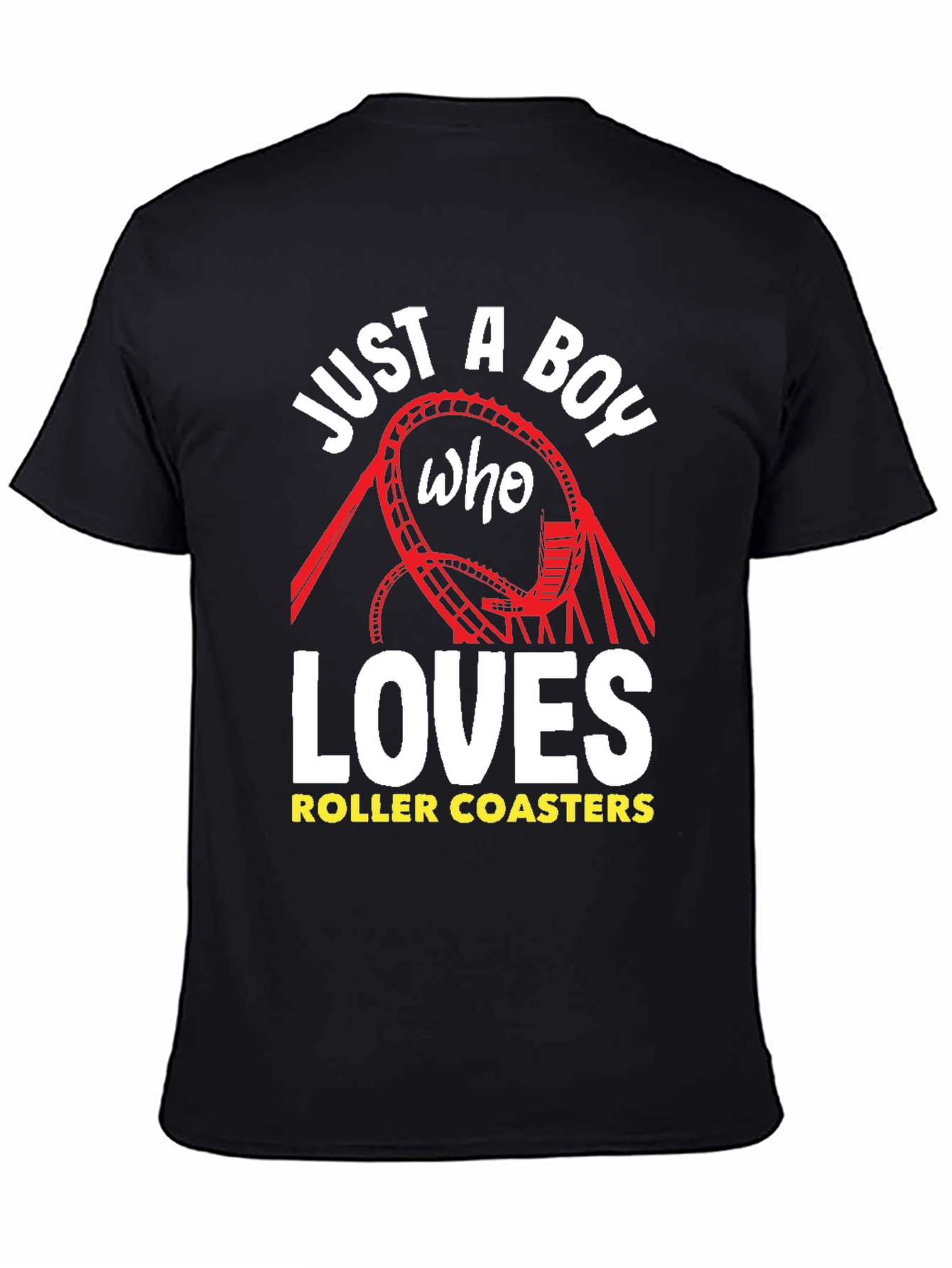 Just a Boy Who Loves Roller Coasters Graphic Tee
