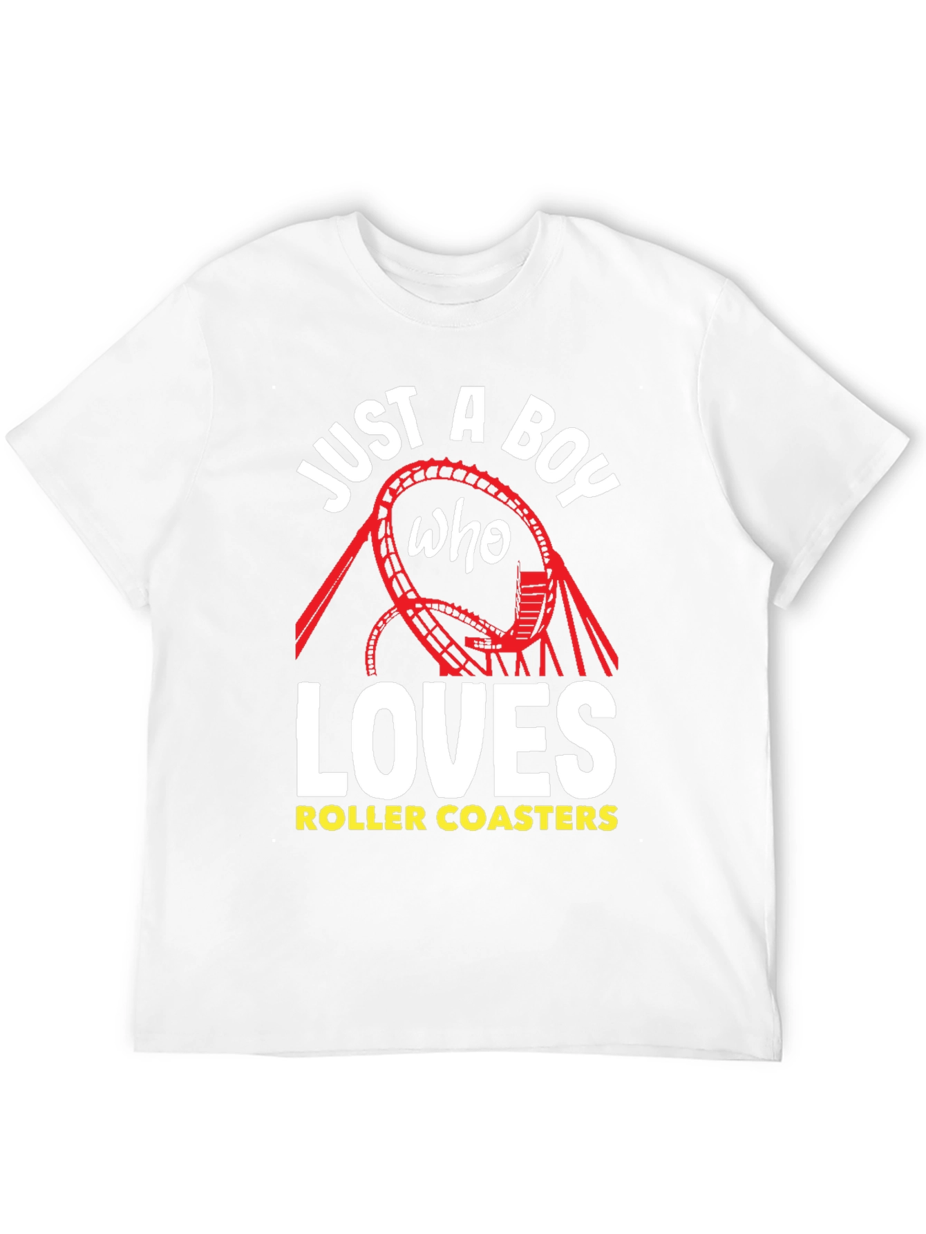Just a Boy Who Loves Roller Coasters Graphic Tee