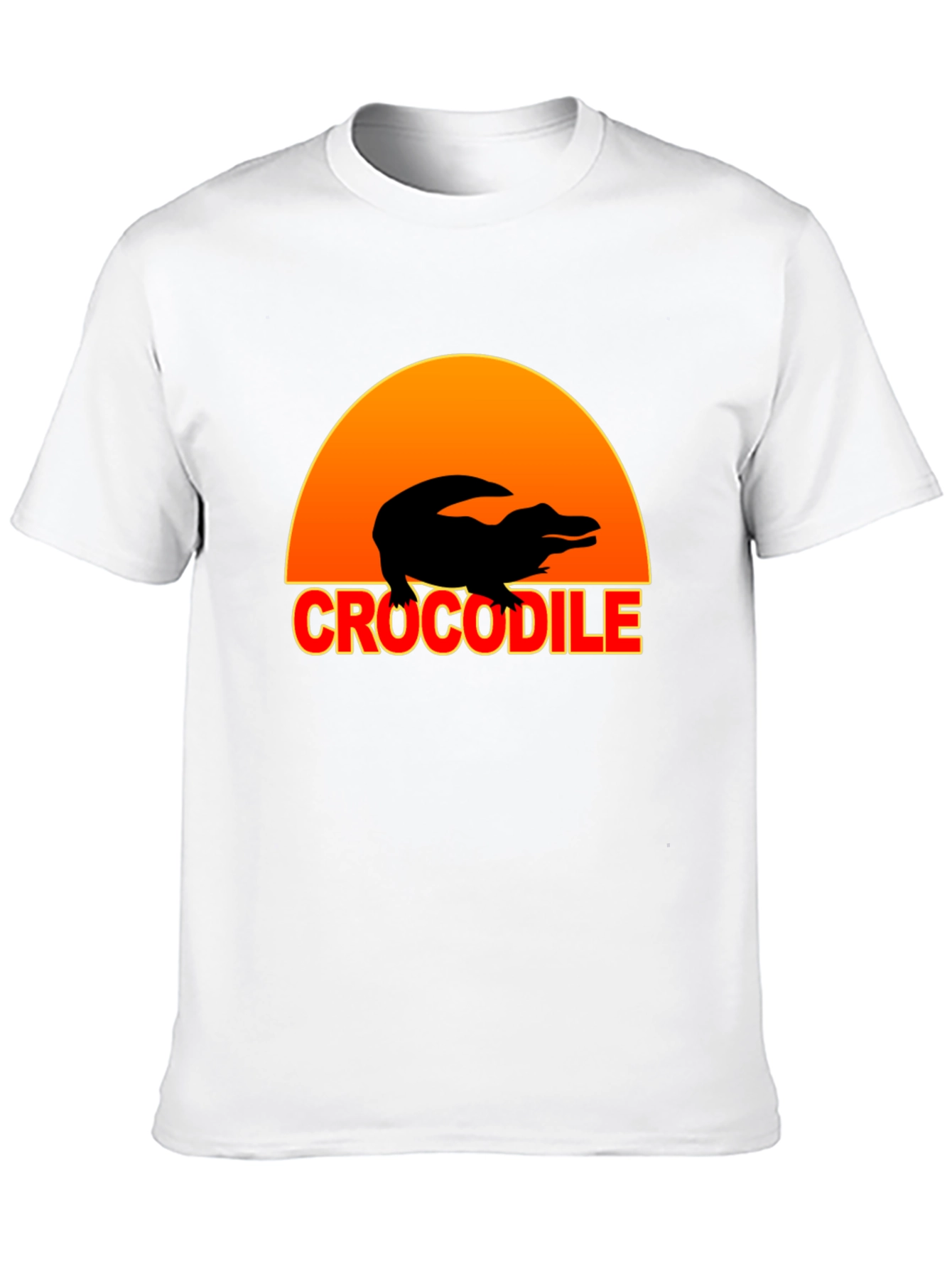 Crocodile Sunset Graphic Tee - Black