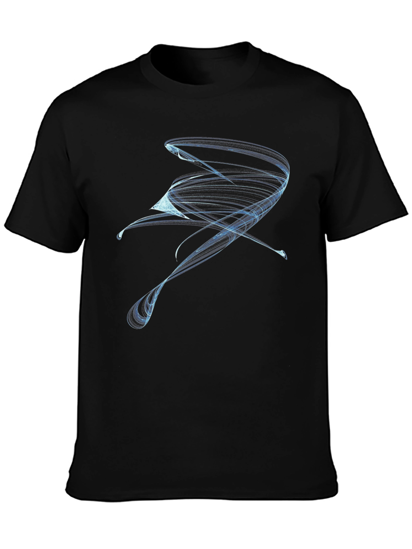 Abstract Swirl Graphic Black T-Shirt