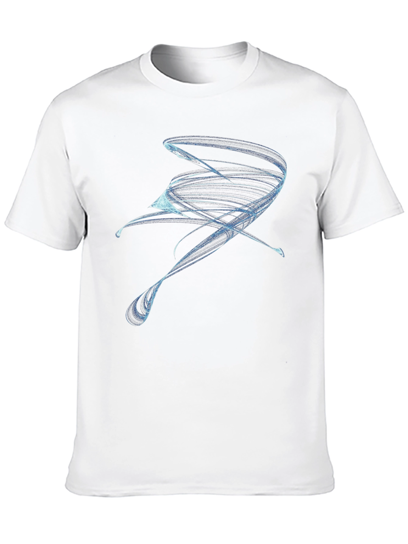 Abstract Swirl Graphic Black T-Shirt