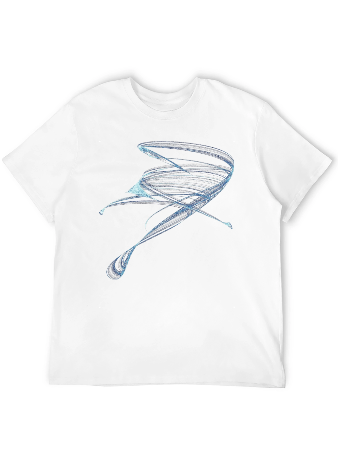 Abstract Swirl Graphic Black T-Shirt