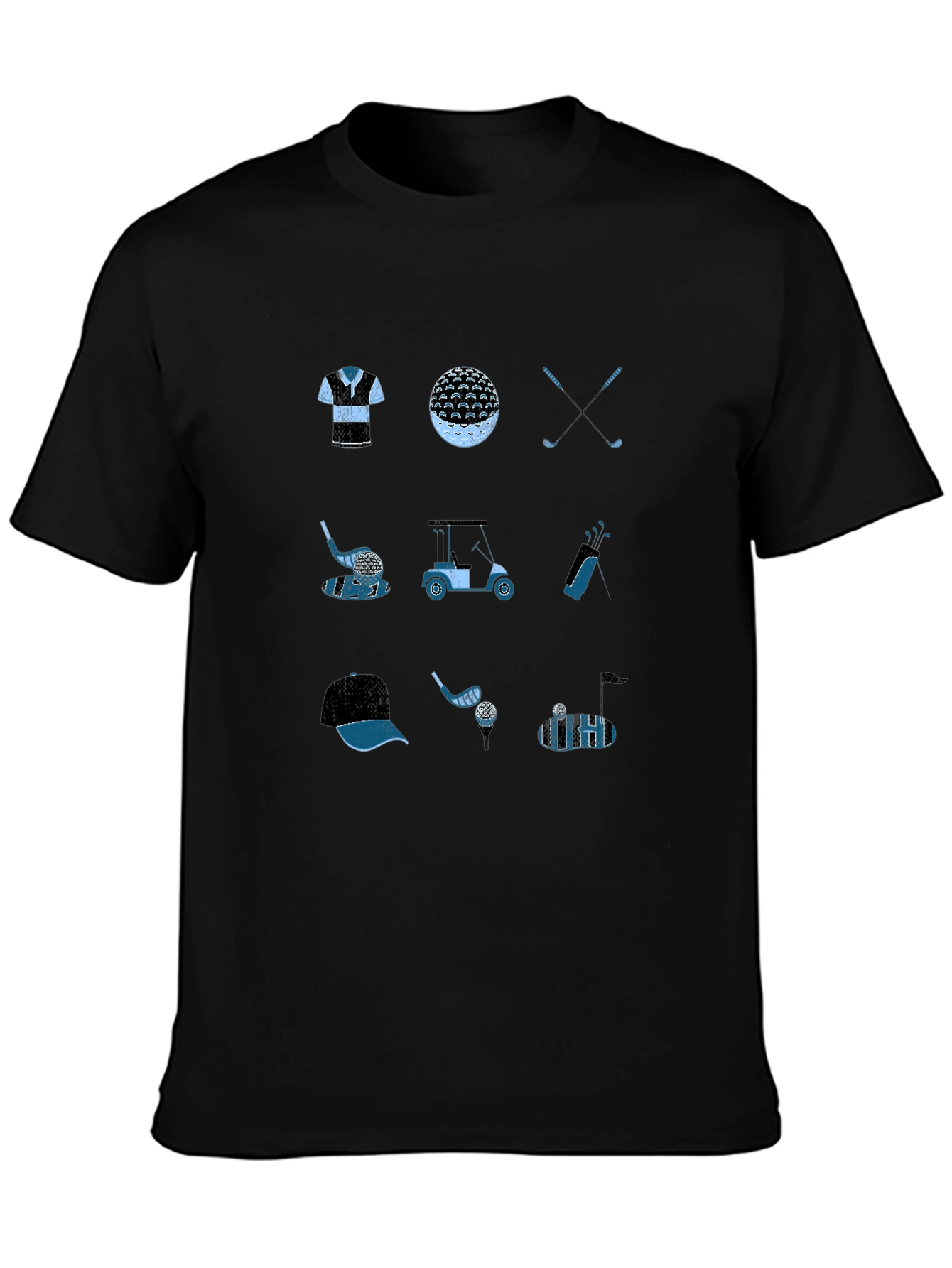 Golf Theme Black T-Shirt