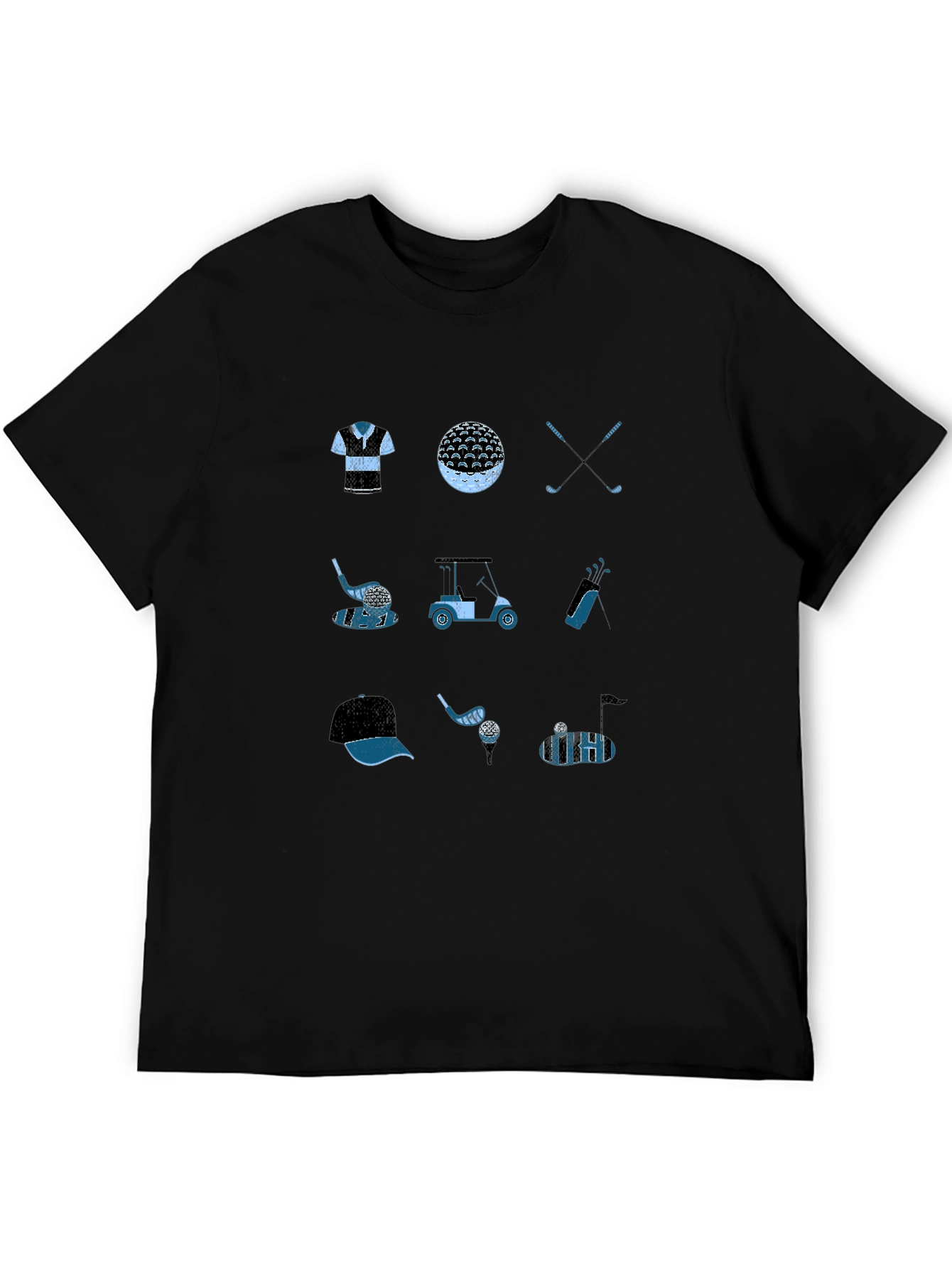 Golf Theme Black T-Shirt