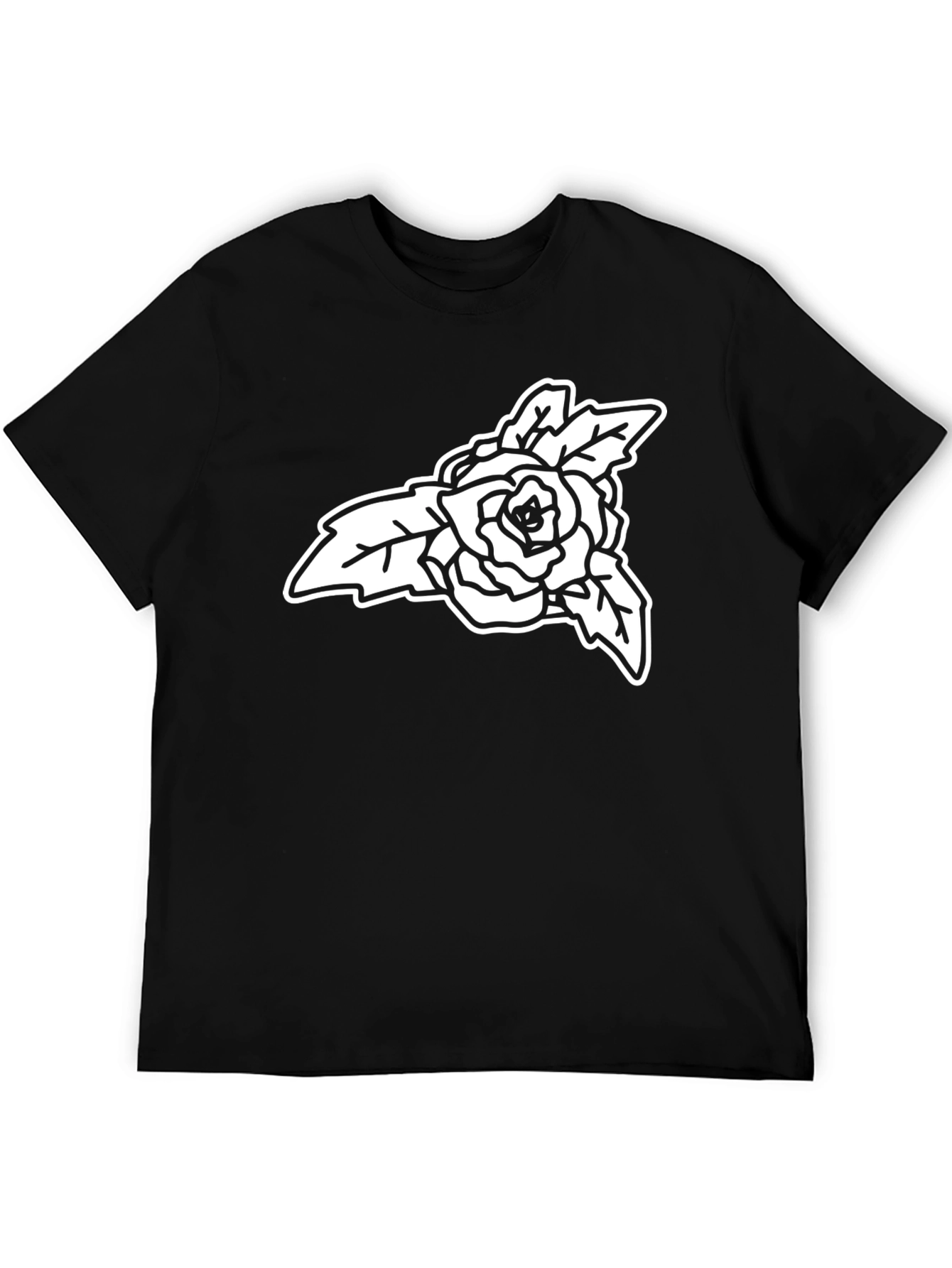 Black Rose Graphic Tee - Stylish Casual Wear