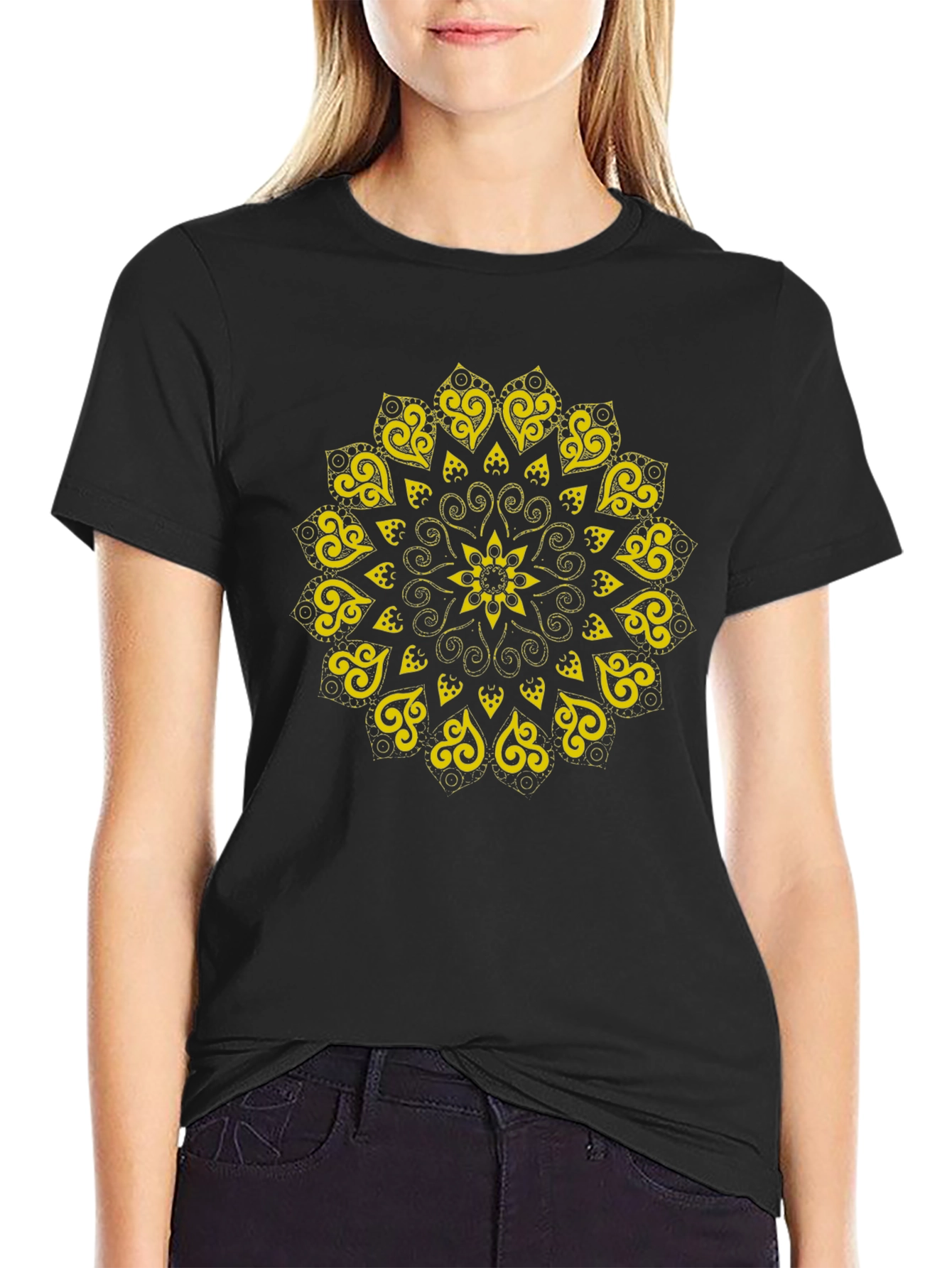 Mandala Graphic Black T-Shirt