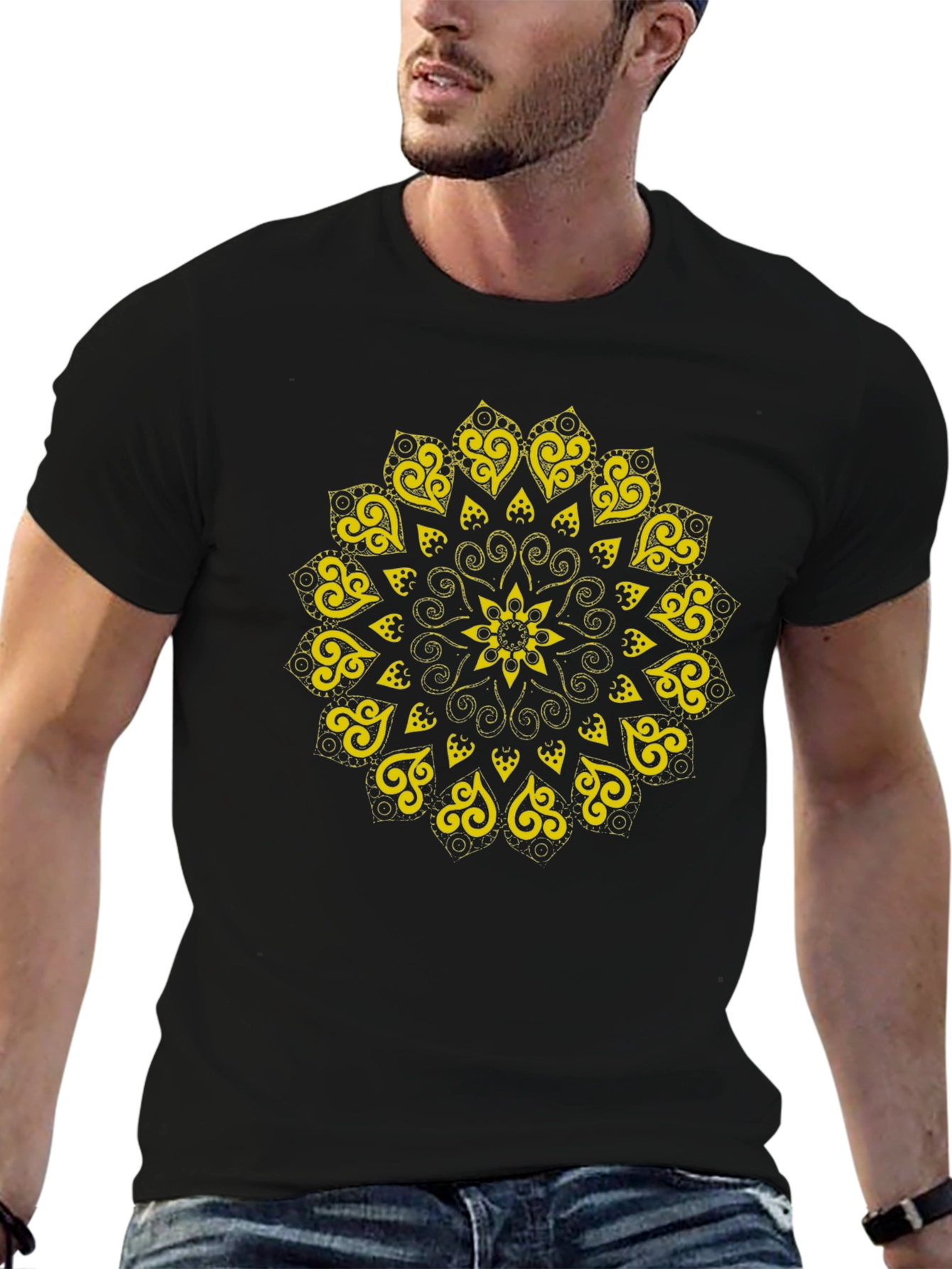 Mandala Graphic Black T-Shirt