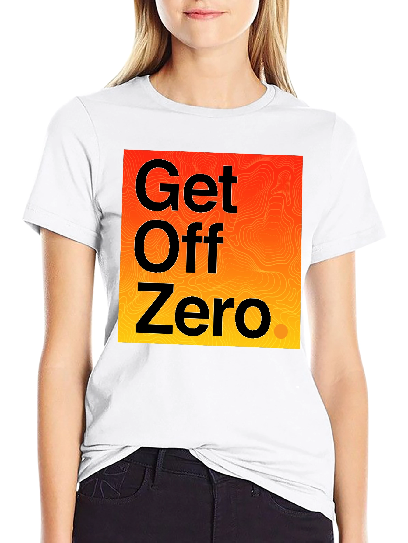 Get Off Zero Graphic Tee - Motivational Black T-Shirt