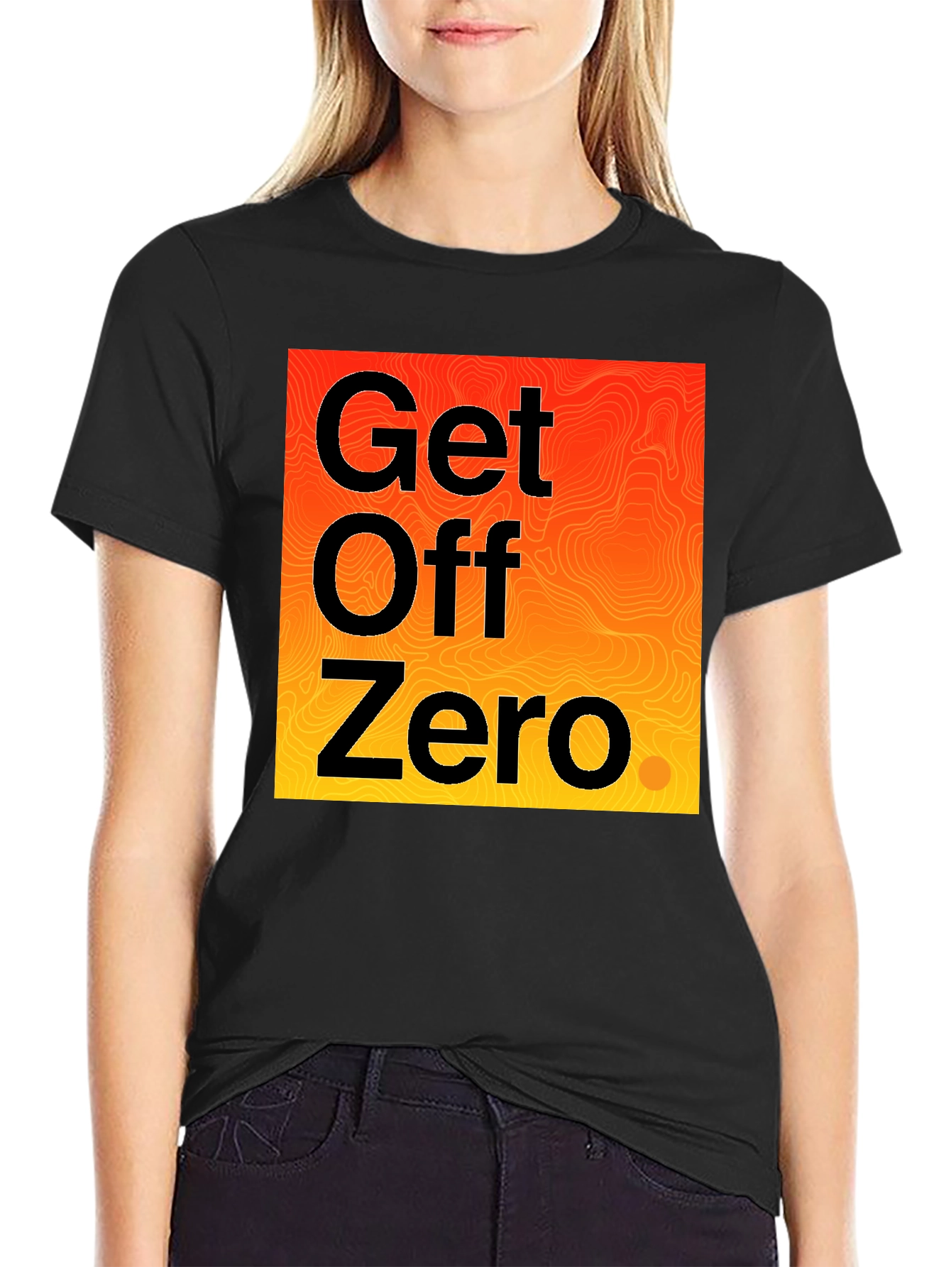Get Off Zero Graphic Tee - Motivational Black T-Shirt