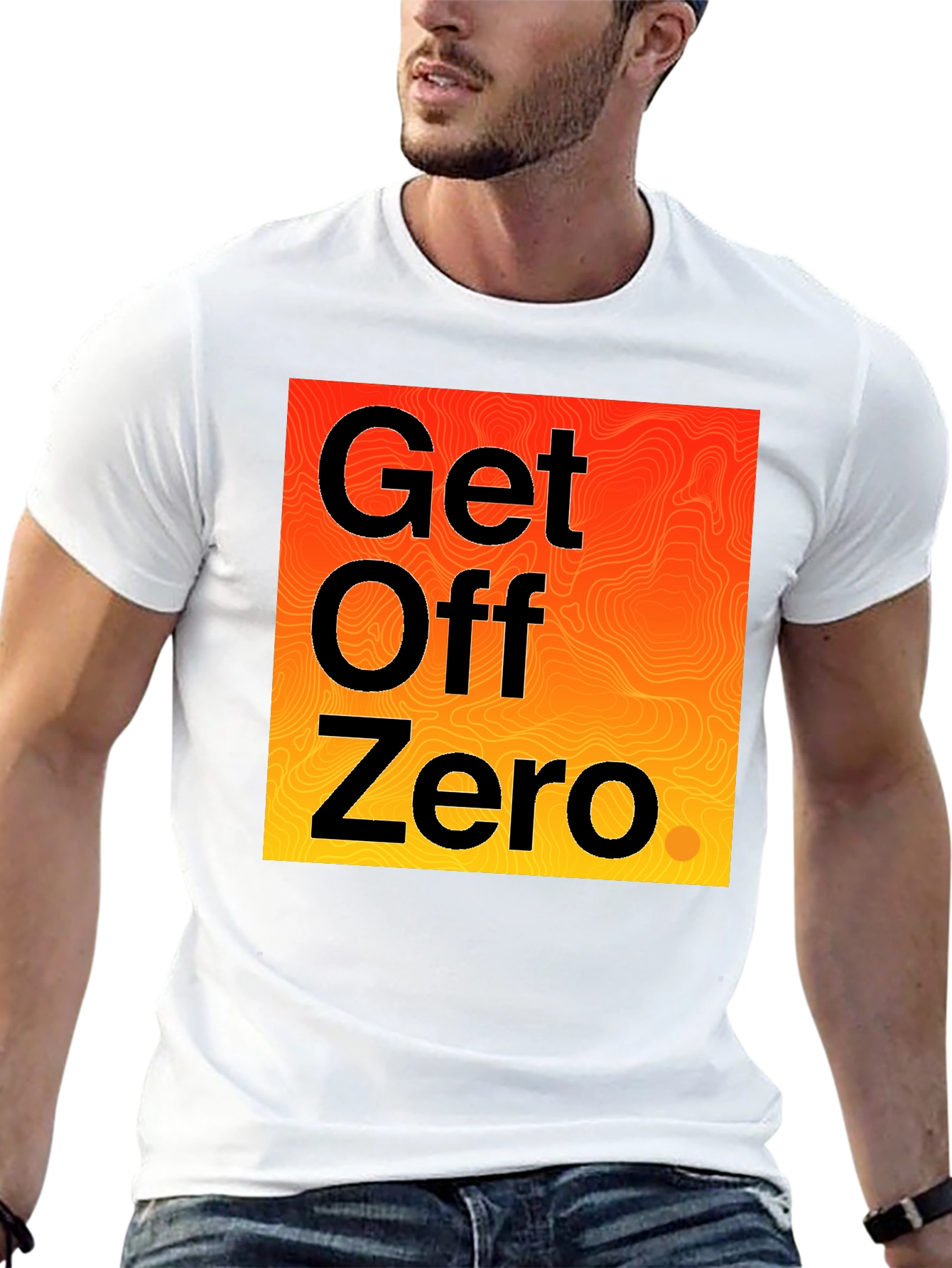 Get Off Zero Graphic Tee - Motivational Black T-Shirt
