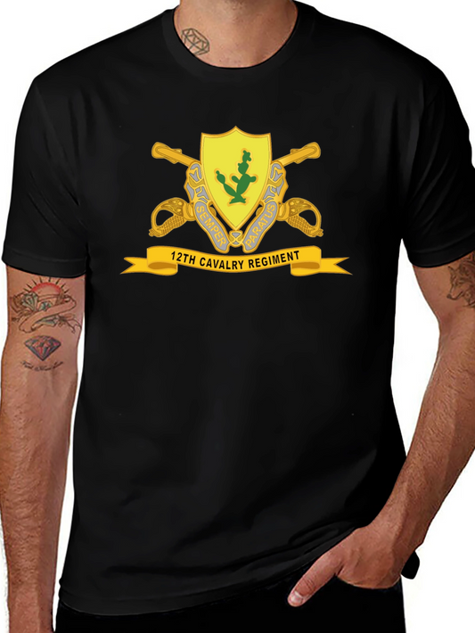 12th Cavalry Regiment Black T-Shirt