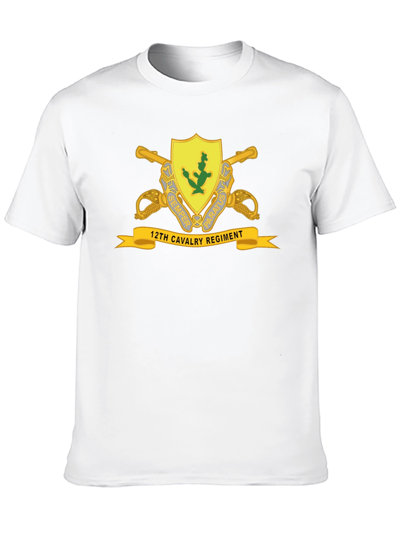 12th Cavalry Regiment Black T-Shirt