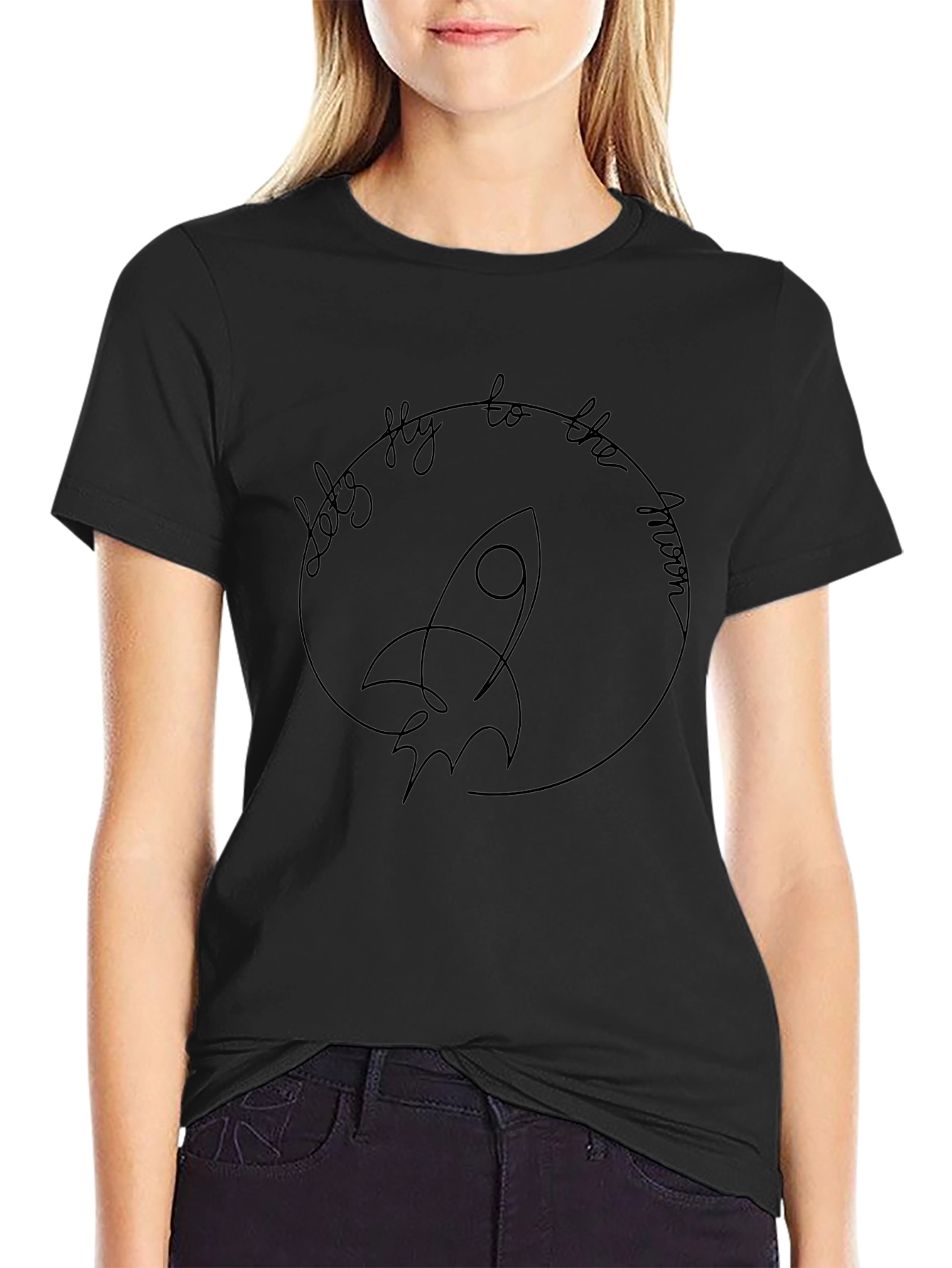 Lets Fly to the Moon Graphic Tee
