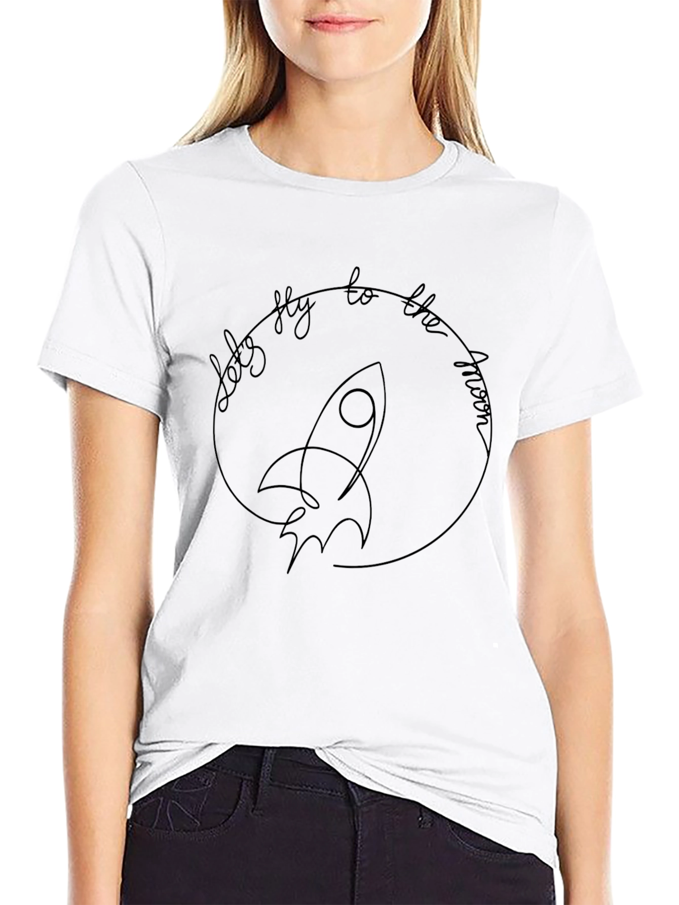 Lets Fly to the Moon Graphic Tee