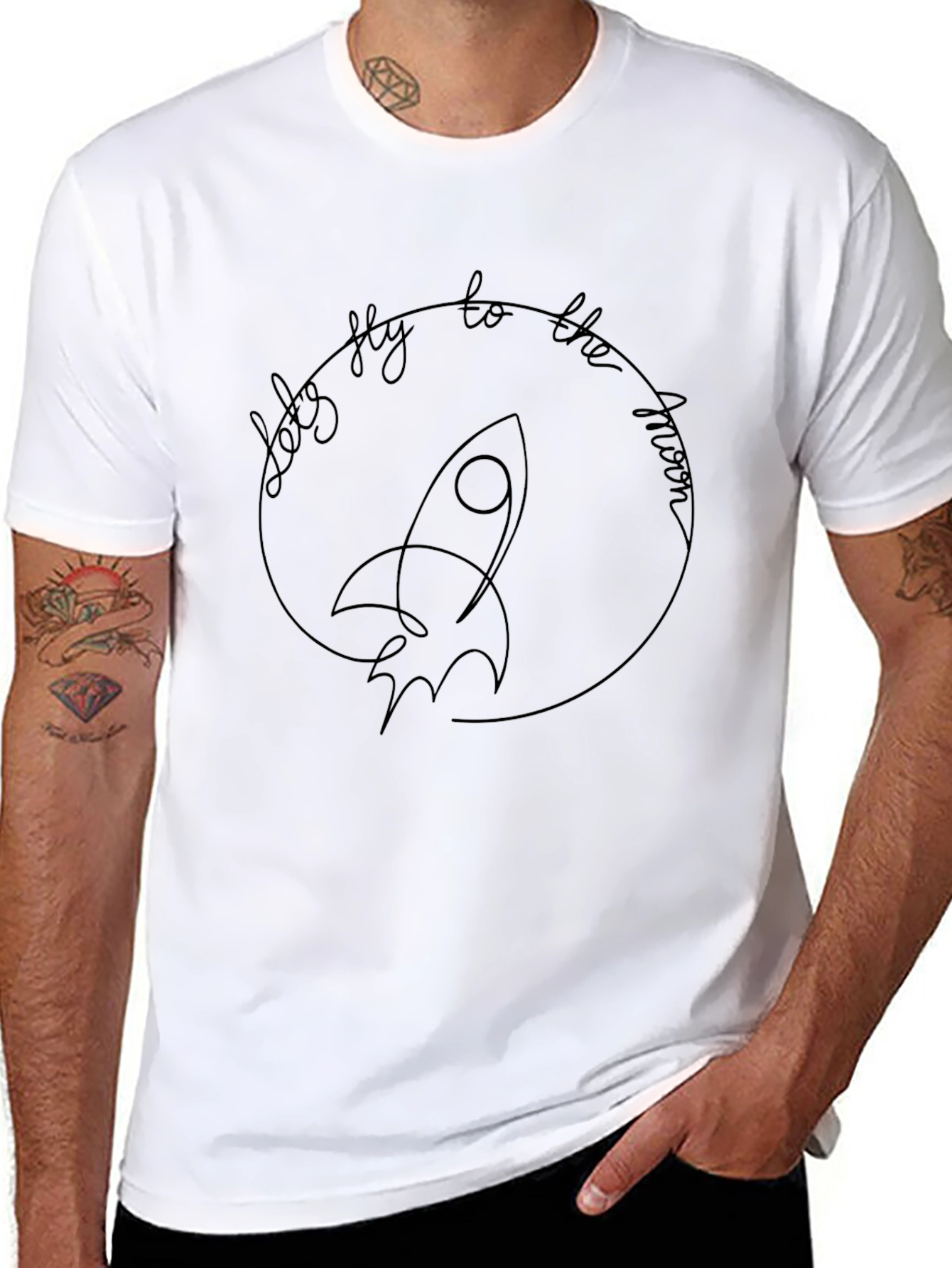 Lets Fly to the Moon Graphic Tee