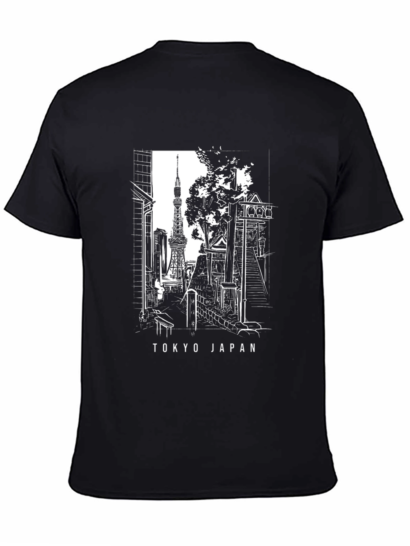 Tokyo Japan Graphic T-Shirt - Black
