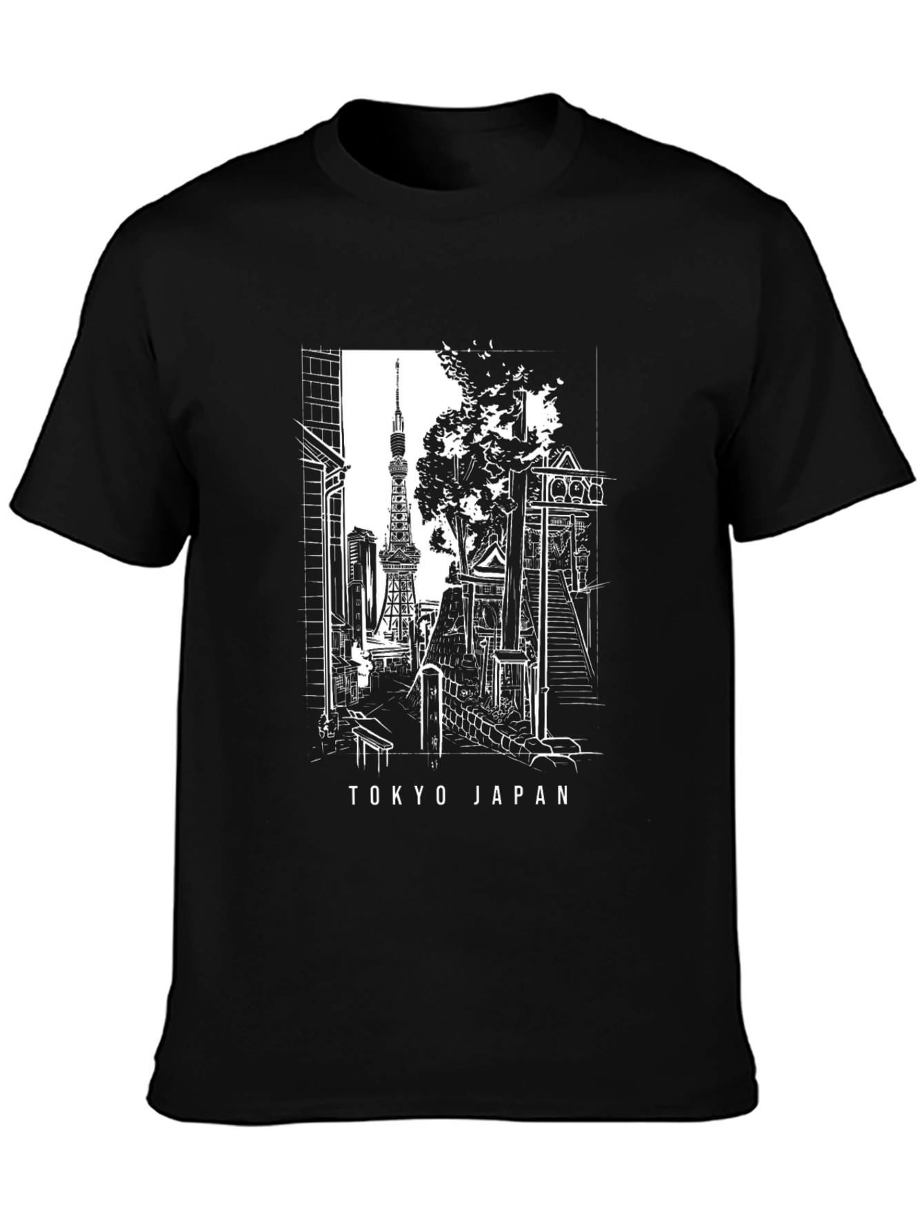 Tokyo Japan Graphic T-Shirt - Black