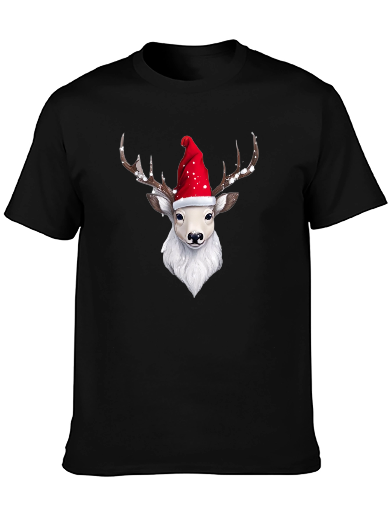 Festive Reindeer Graphic Tee - Holiday Style