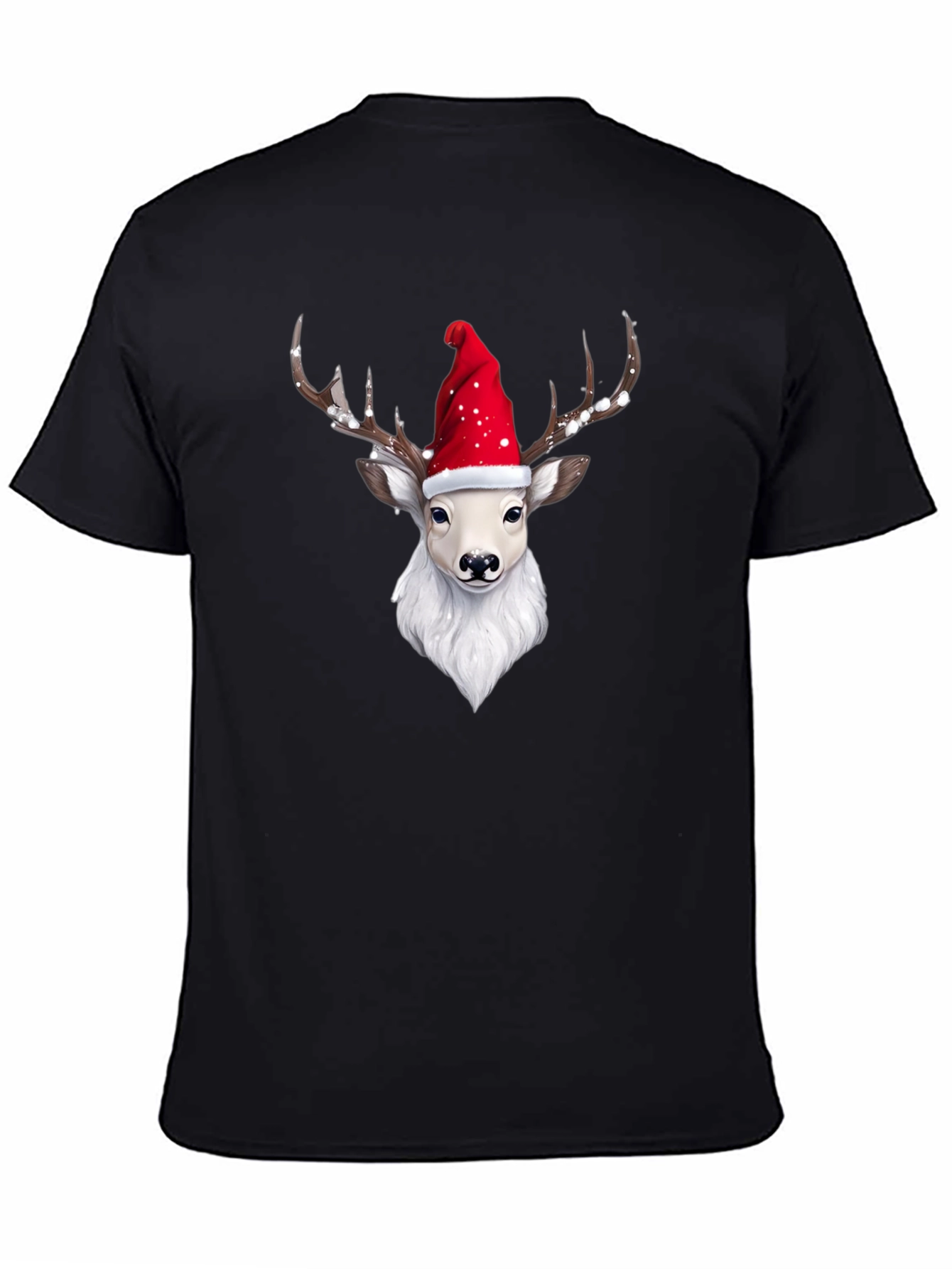 Festive Reindeer Graphic Tee - Holiday Style