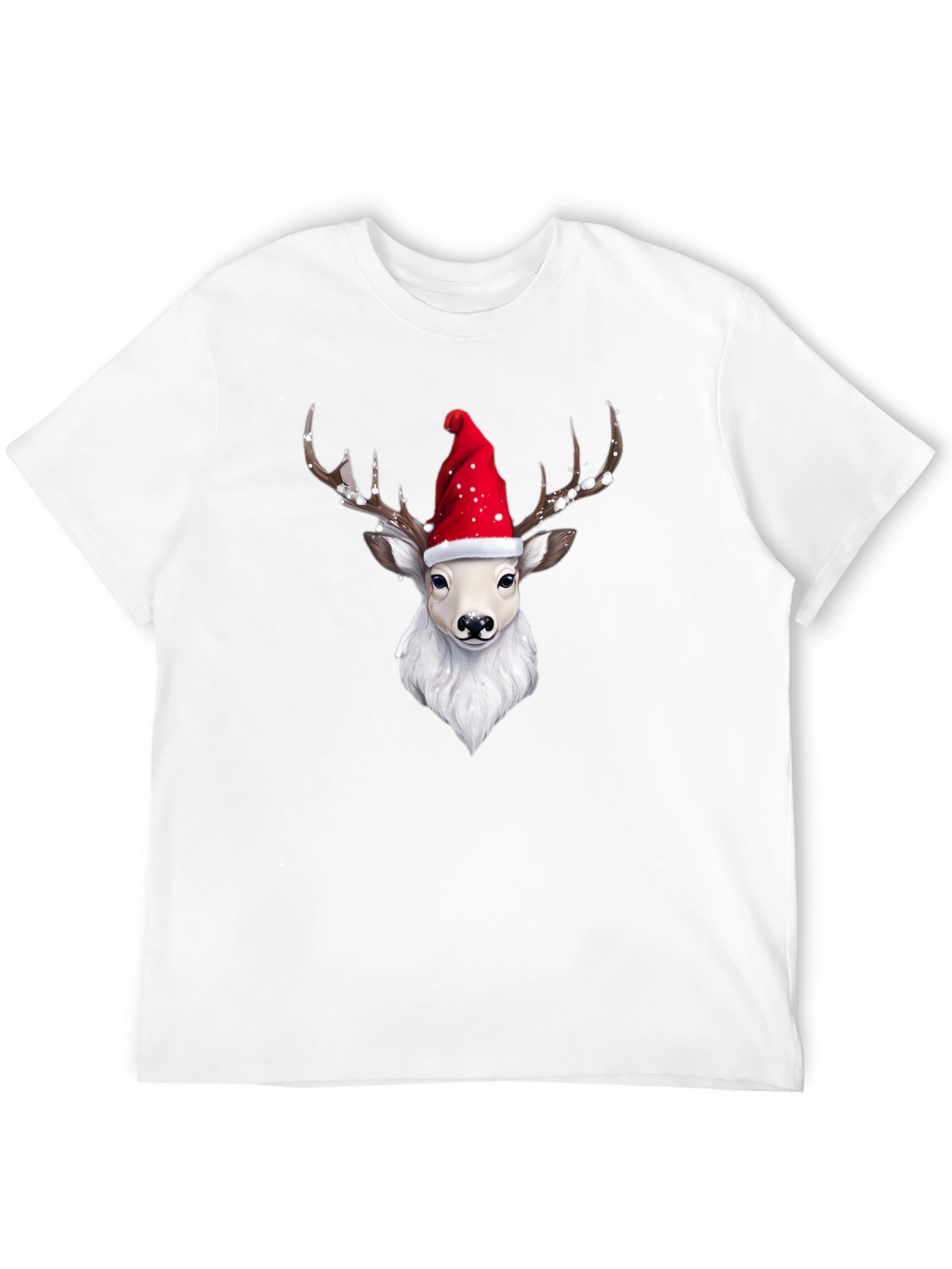 Festive Reindeer Graphic Tee - Holiday Style