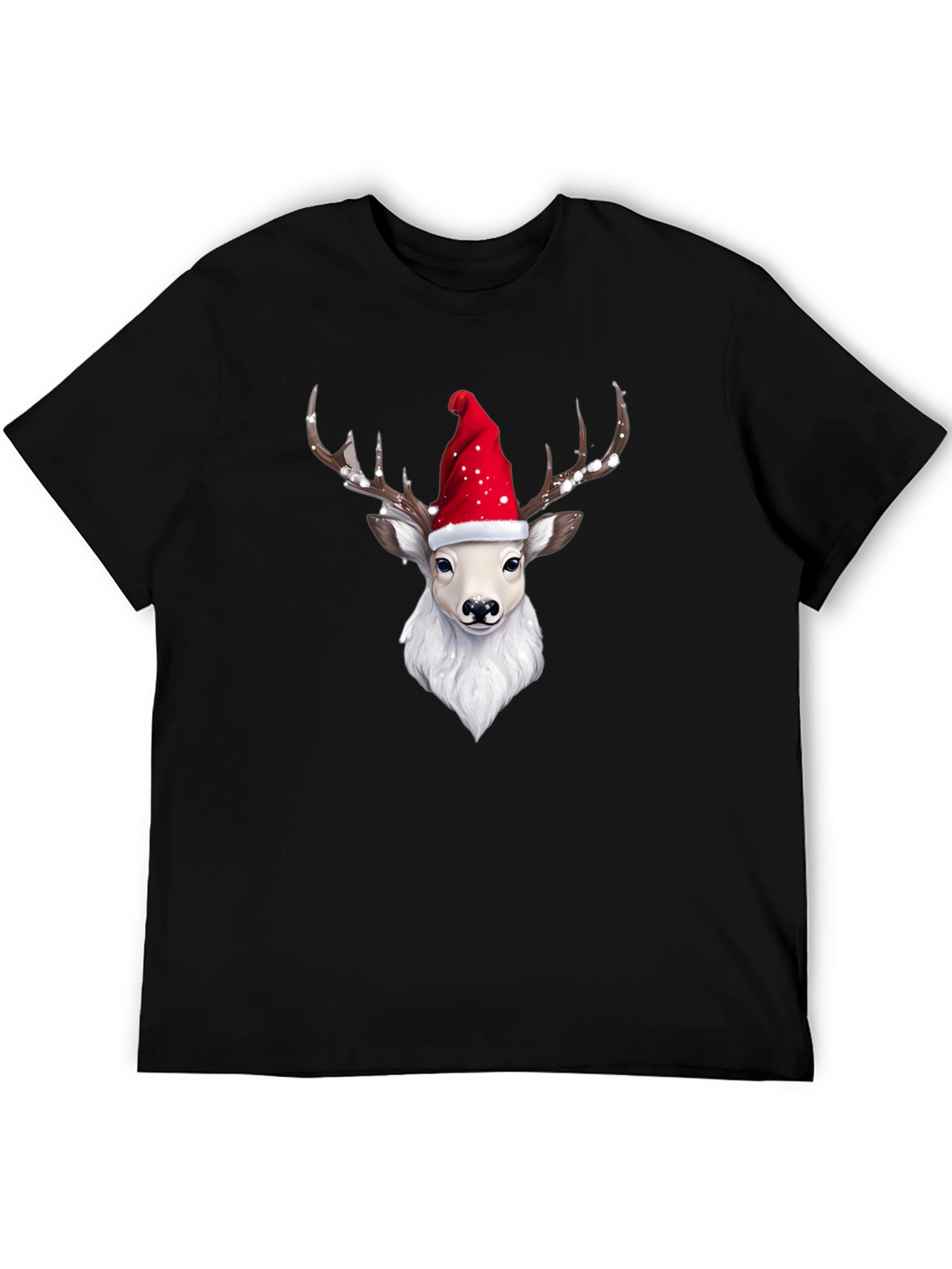 Festive Reindeer Graphic Tee - Holiday Style
