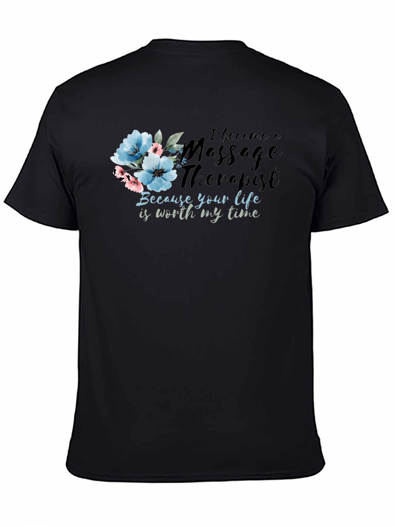 Massage Therapist Floral Graphic Tee