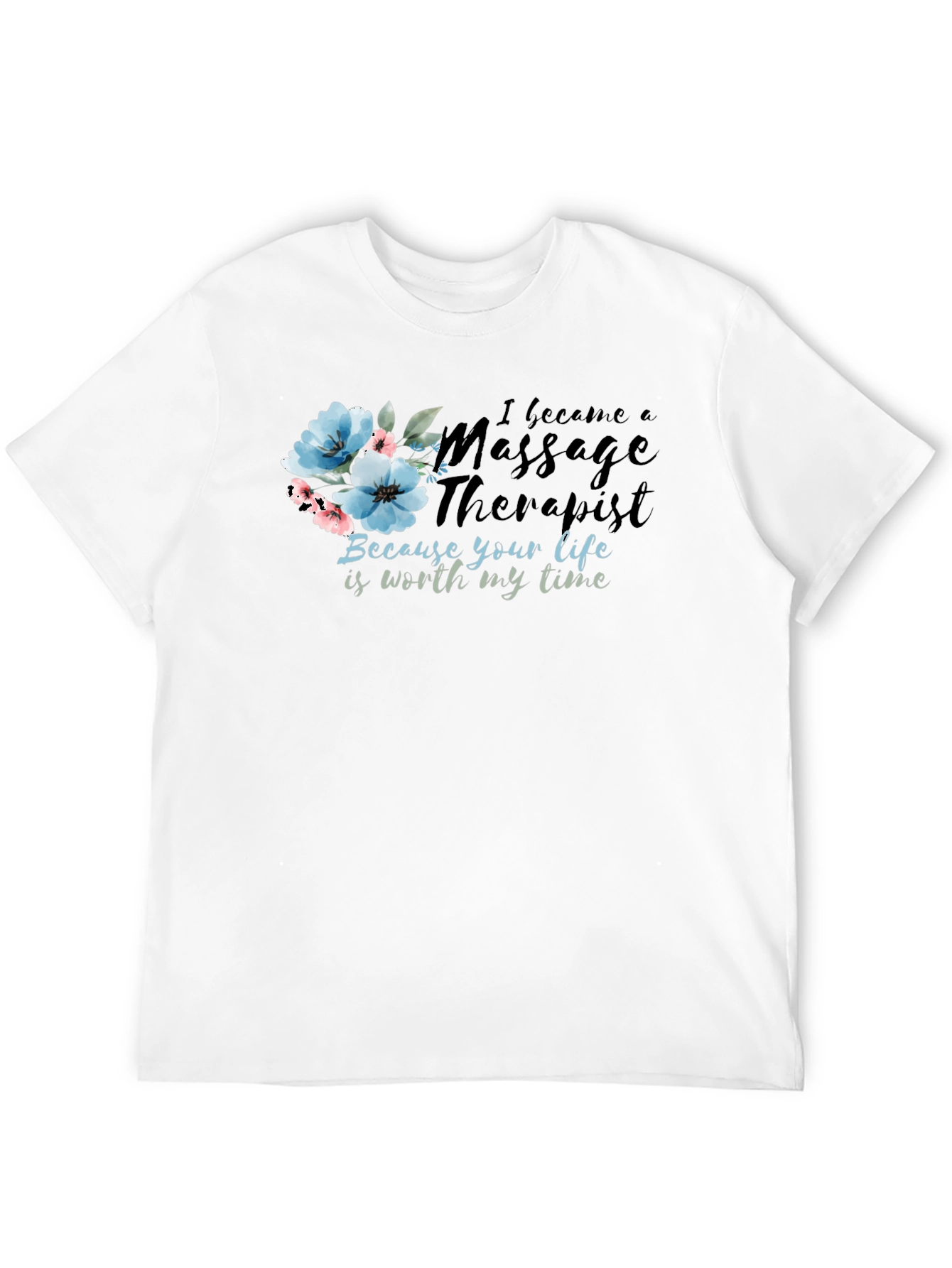 Massage Therapist Floral Graphic Tee
