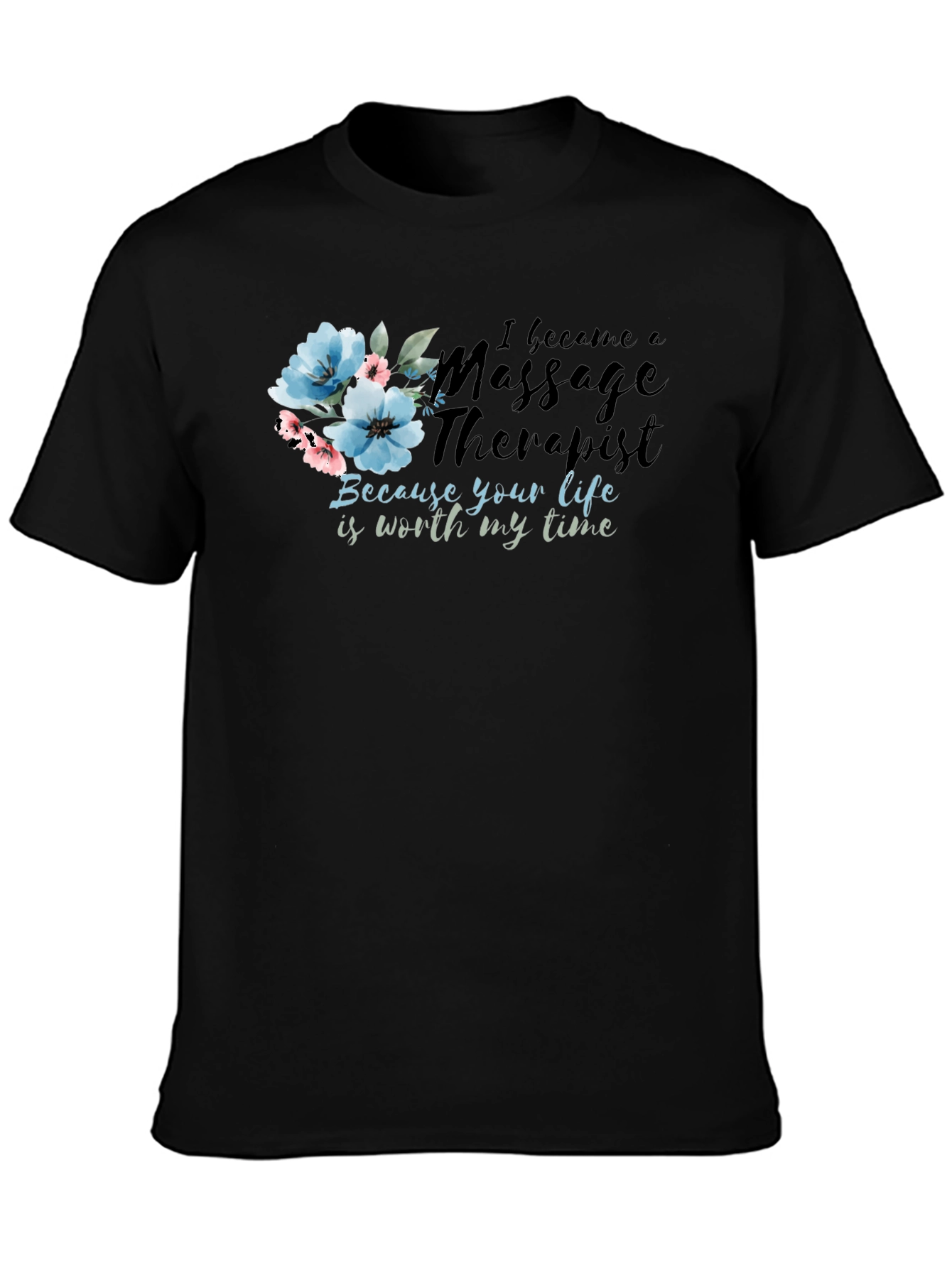 Massage Therapist Floral Graphic Tee