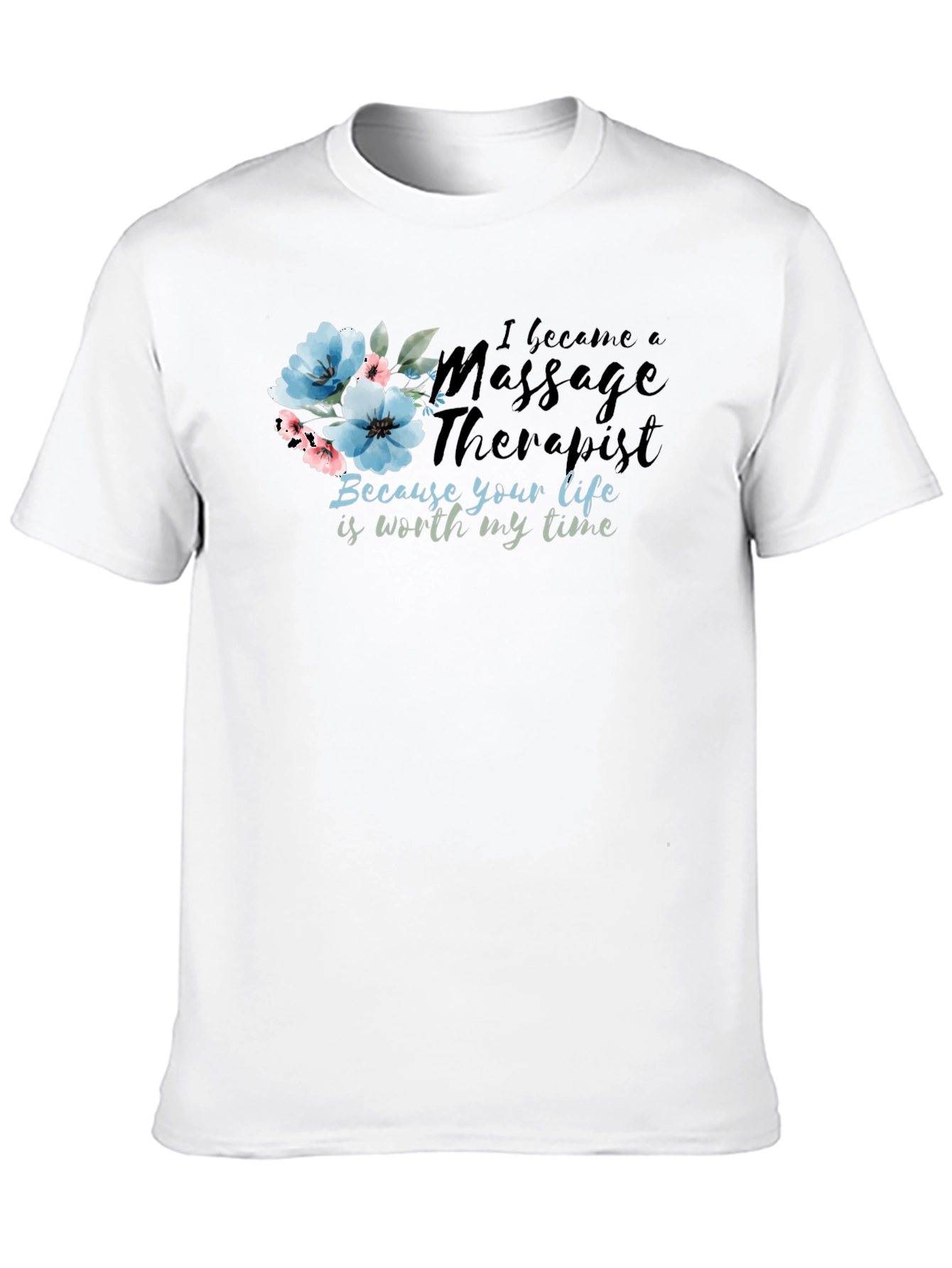 Massage Therapist Floral Graphic Tee