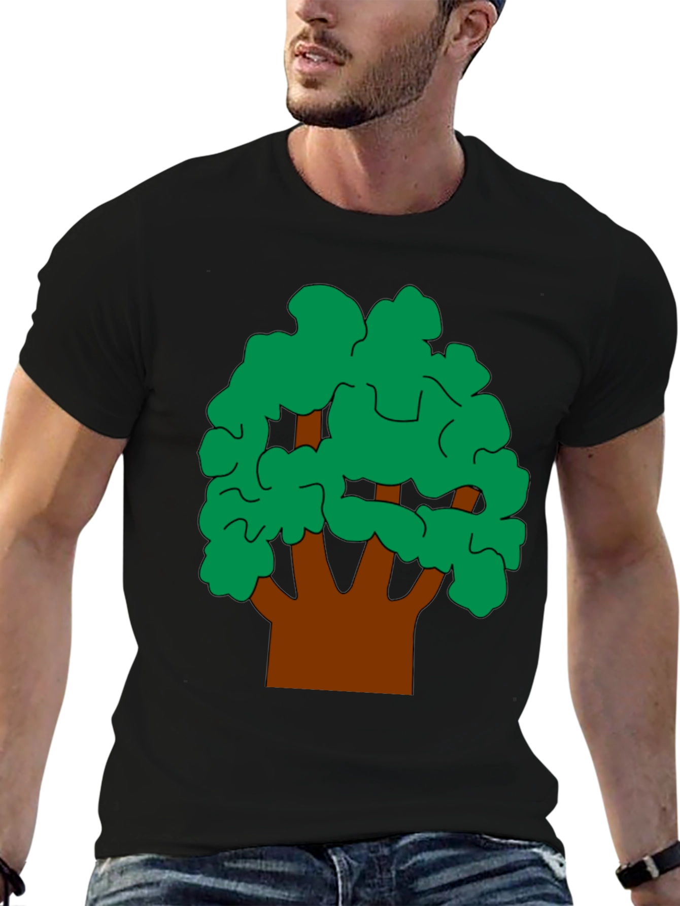 Tree Graphic Tee - Nature Inspired Black T-Shirt