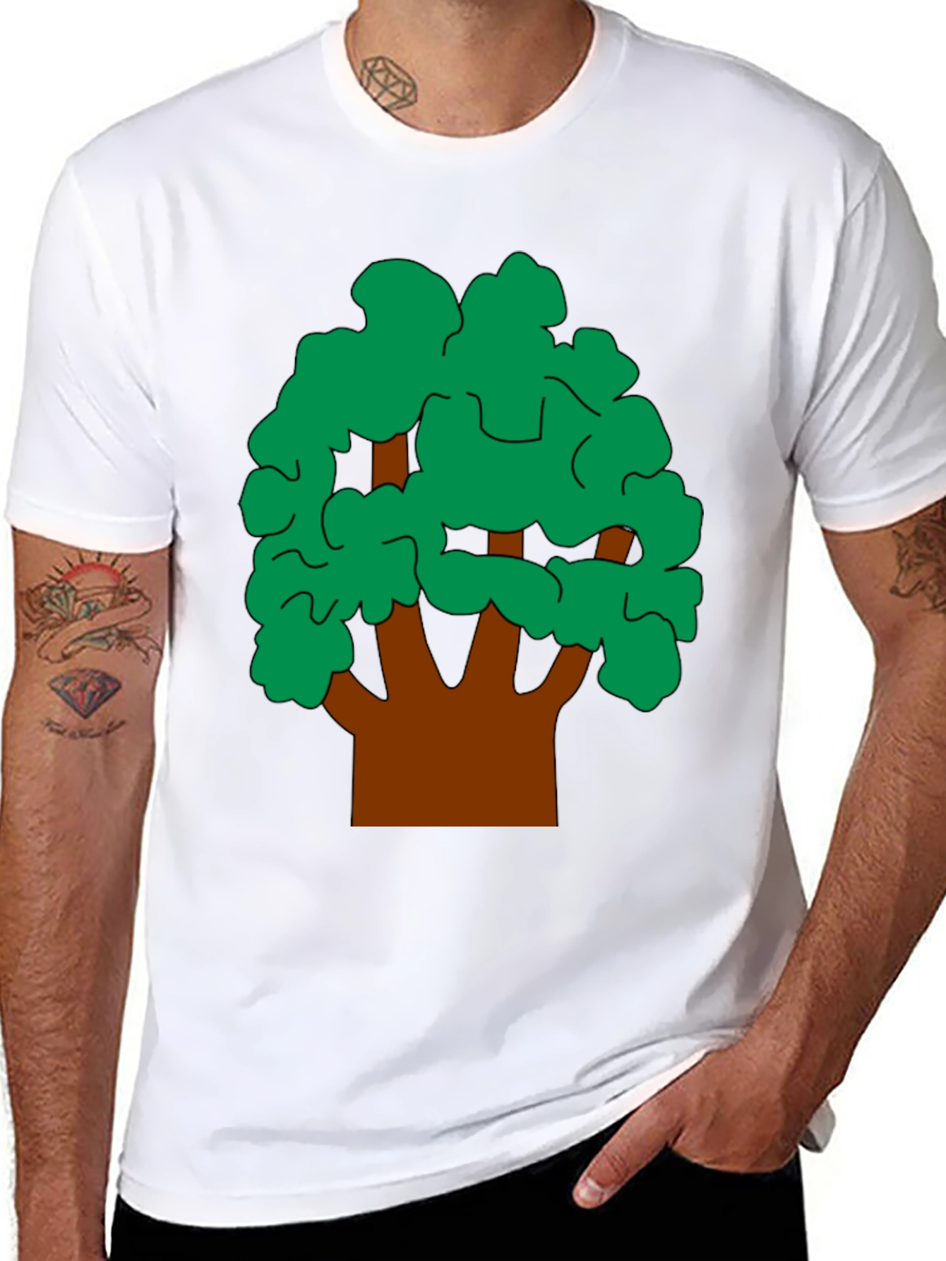Tree Graphic Tee - Nature Inspired Black T-Shirt