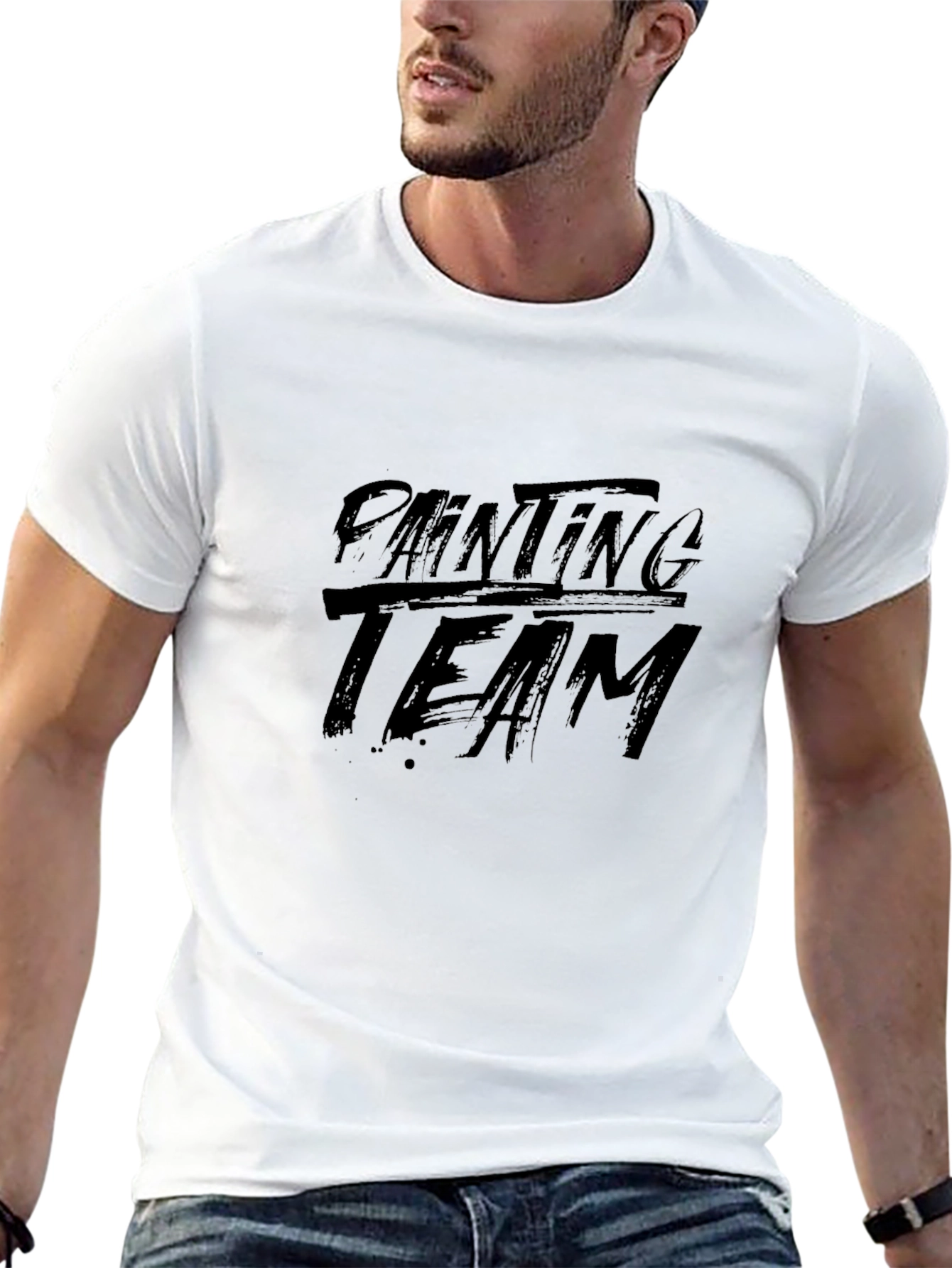 Painting Team Black Graphic T-Shirt