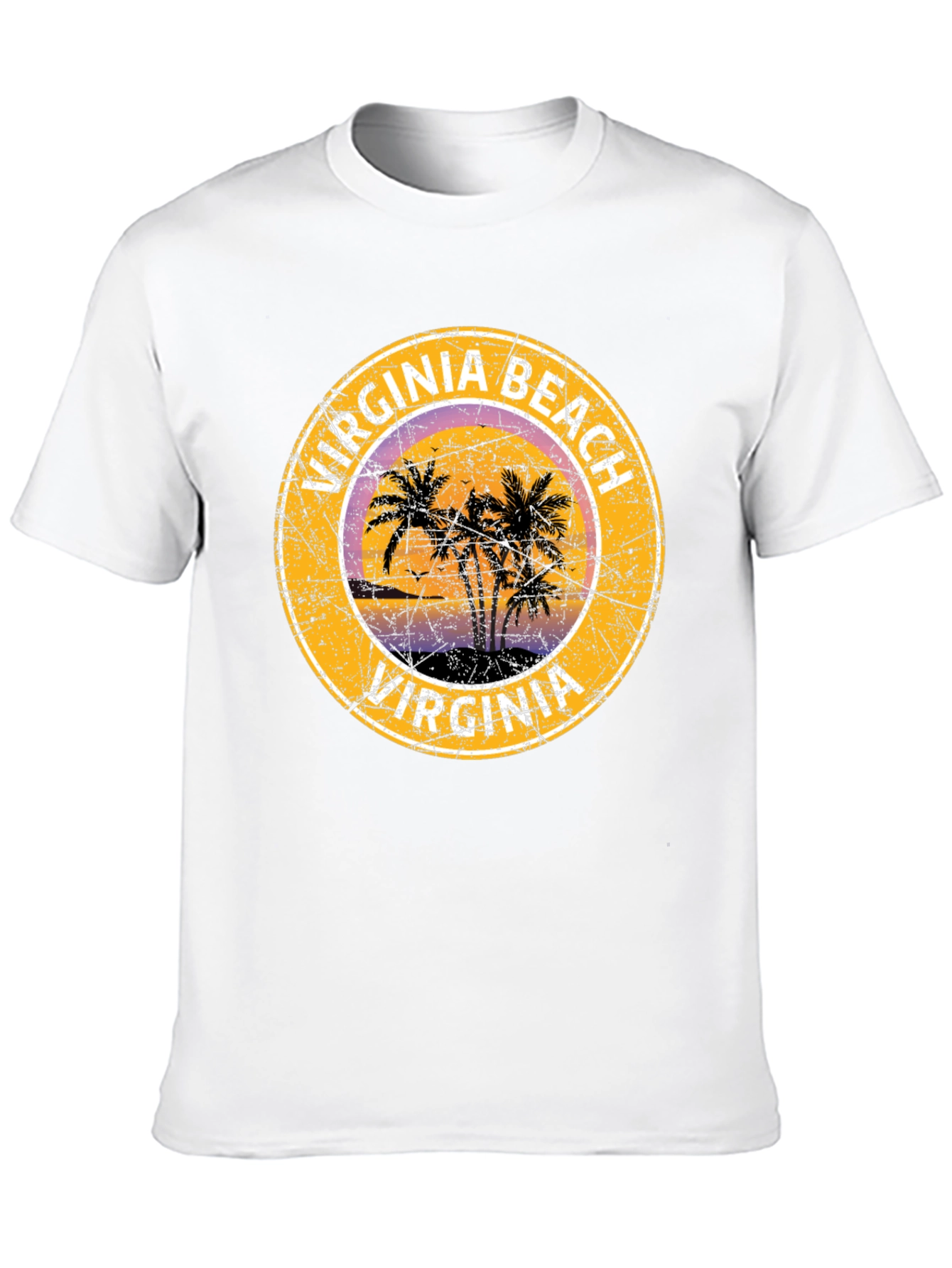 Virginia Beach T-Shirt with Palm Trees