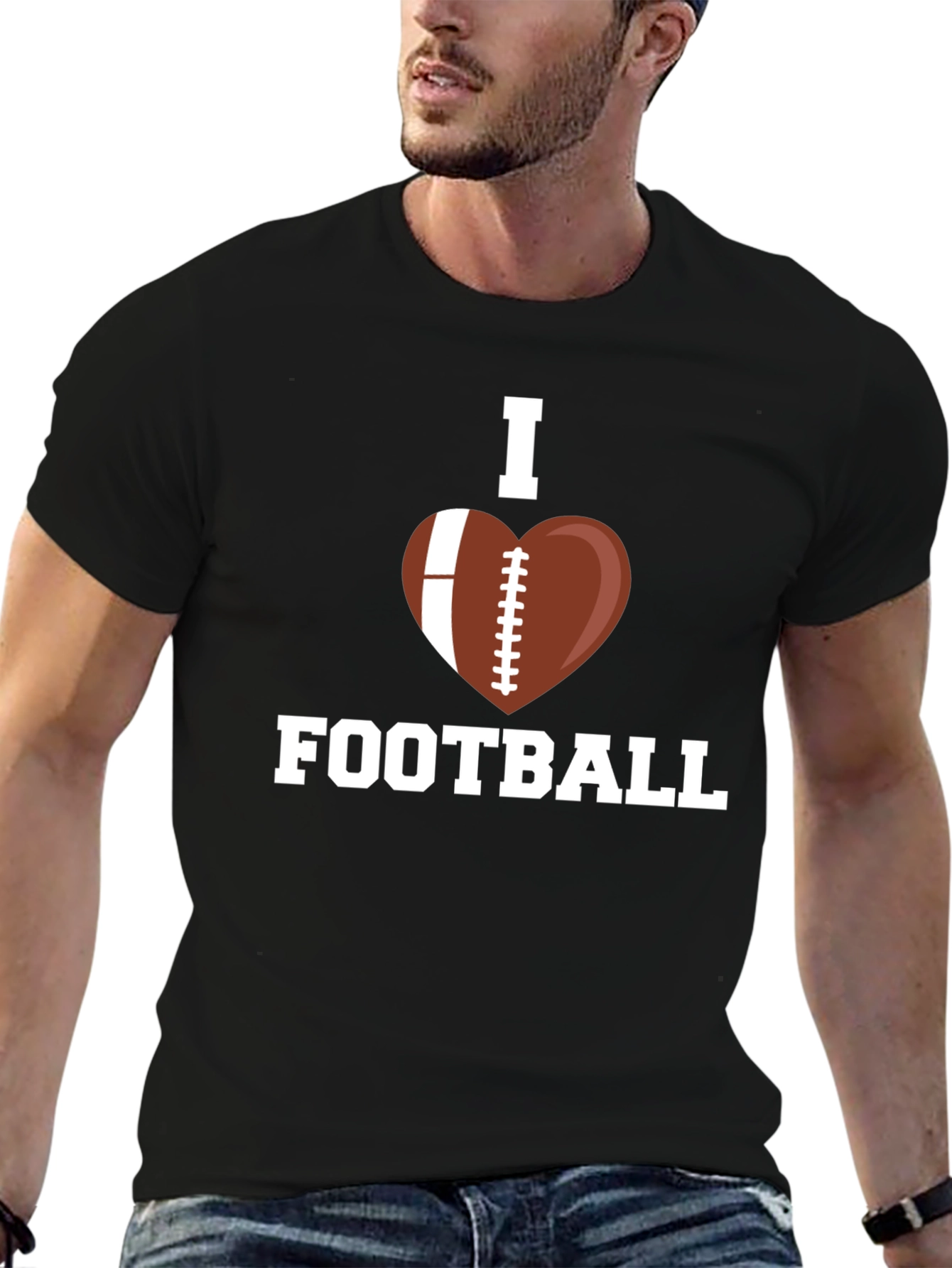 I Heart Football Graphic T-Shirt
